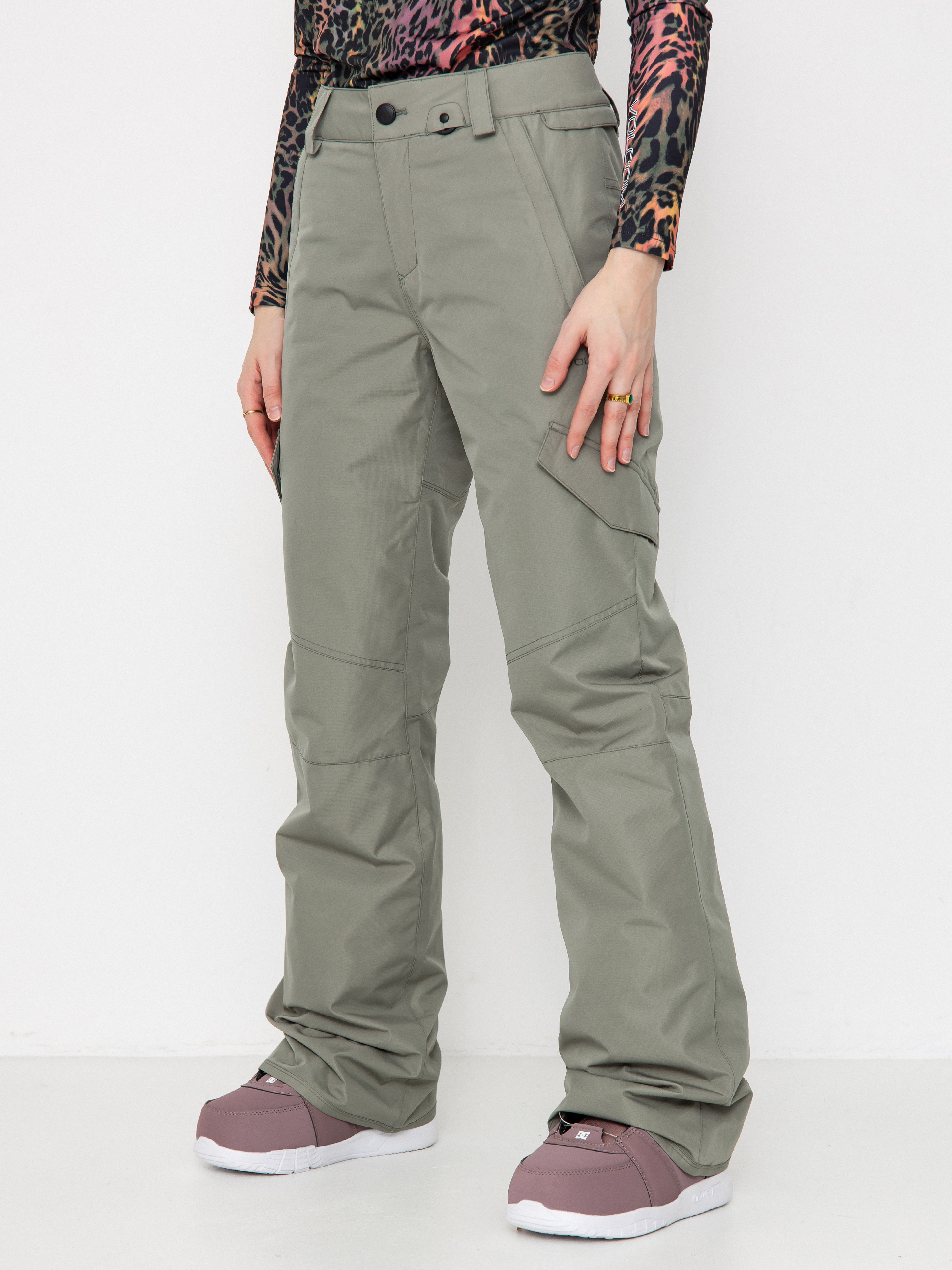 Dámske Snowboardové nohavice Volcom Bridger Ins (lichen green)