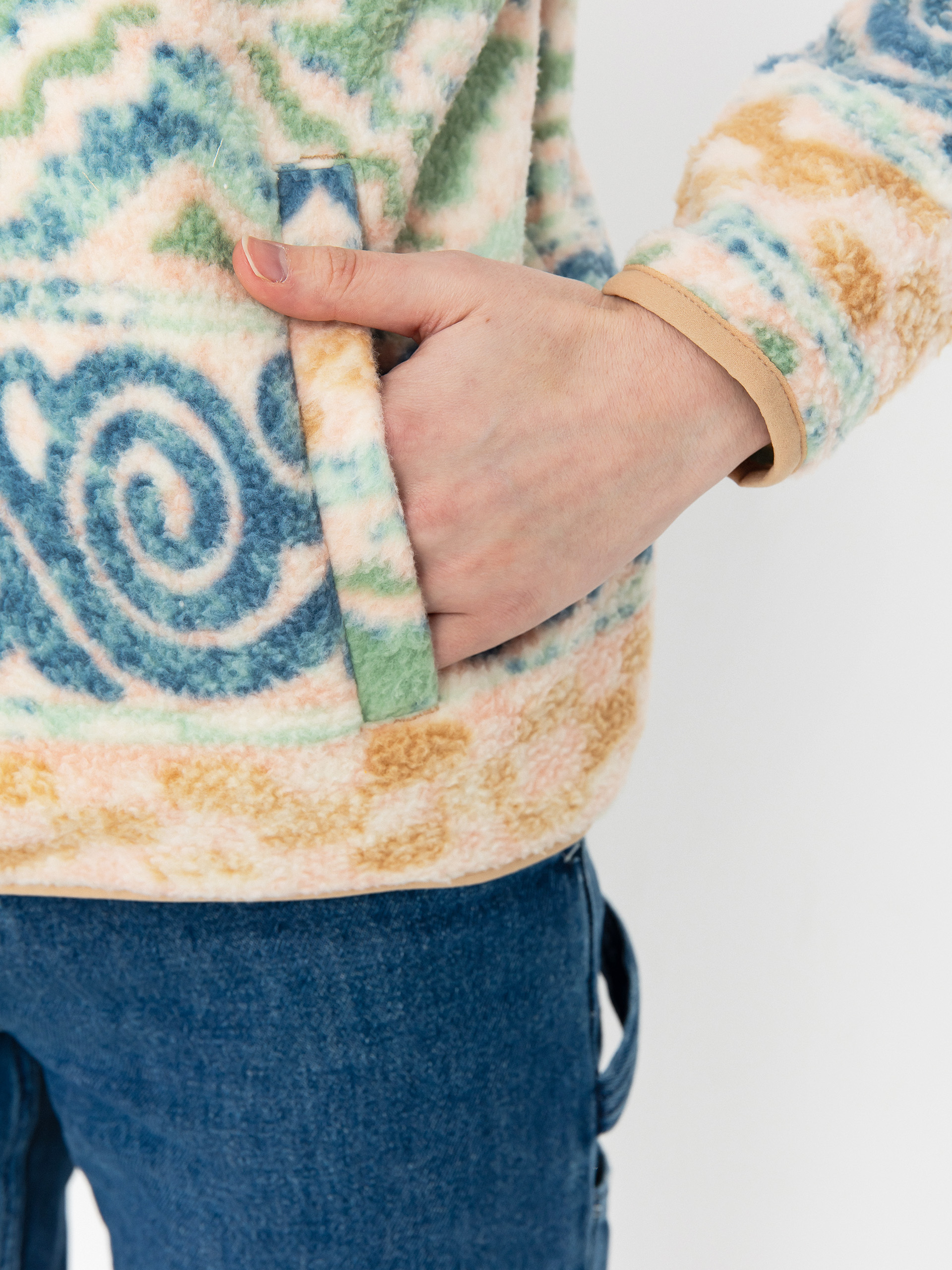 Dámsky Flísová mikina Billabong Boundary Mock 3 (blue haze)