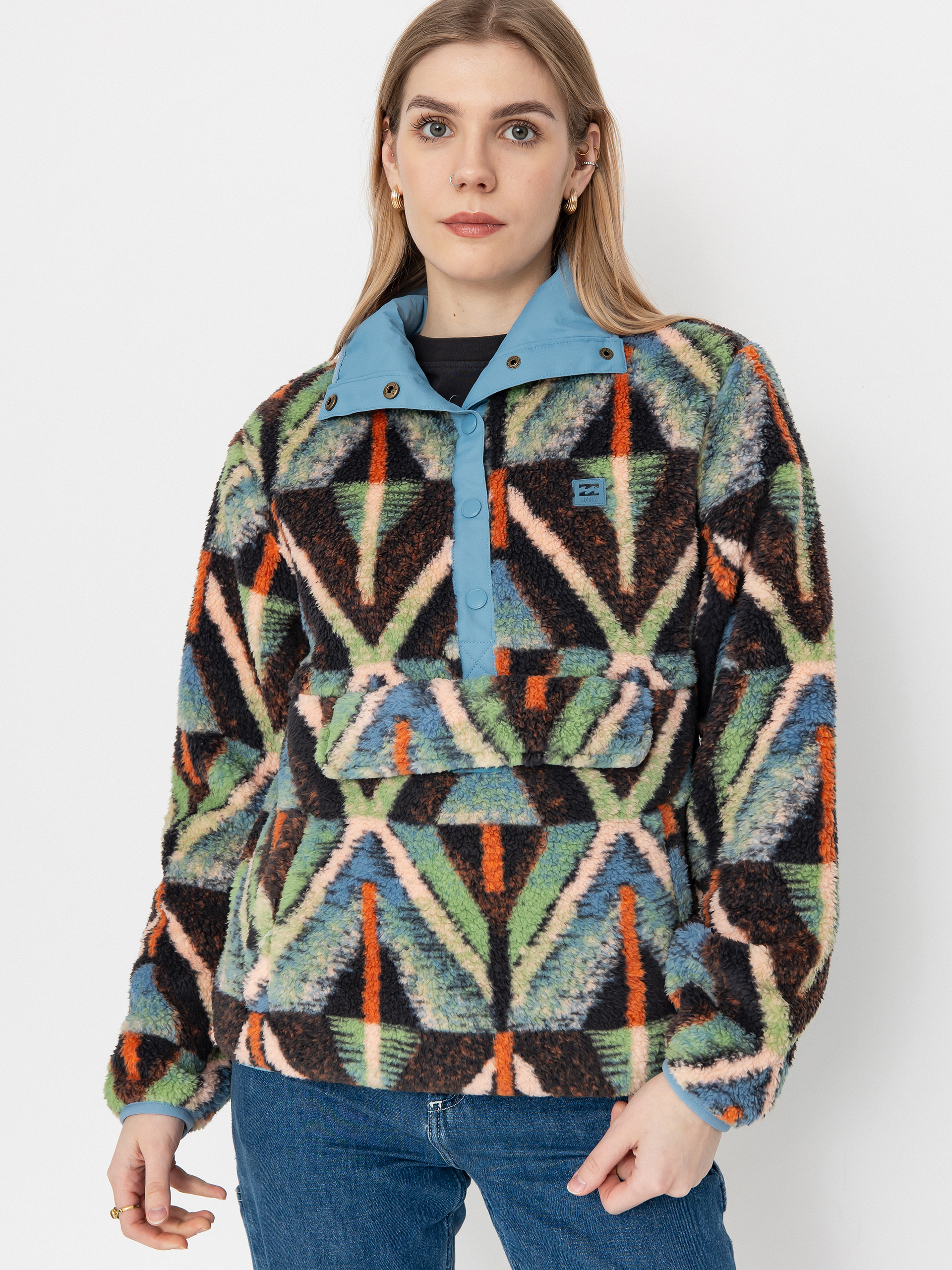 Flísová mikina Billabong Switchback Pullover Wmn (black multi 1)