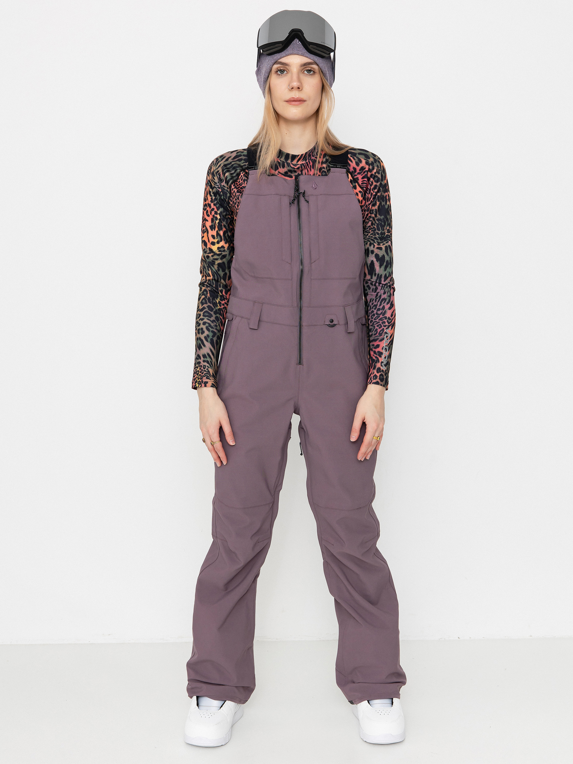 Snowboardové nohavice Volcom Swift Bib Overall Wmn (dusty lavender)