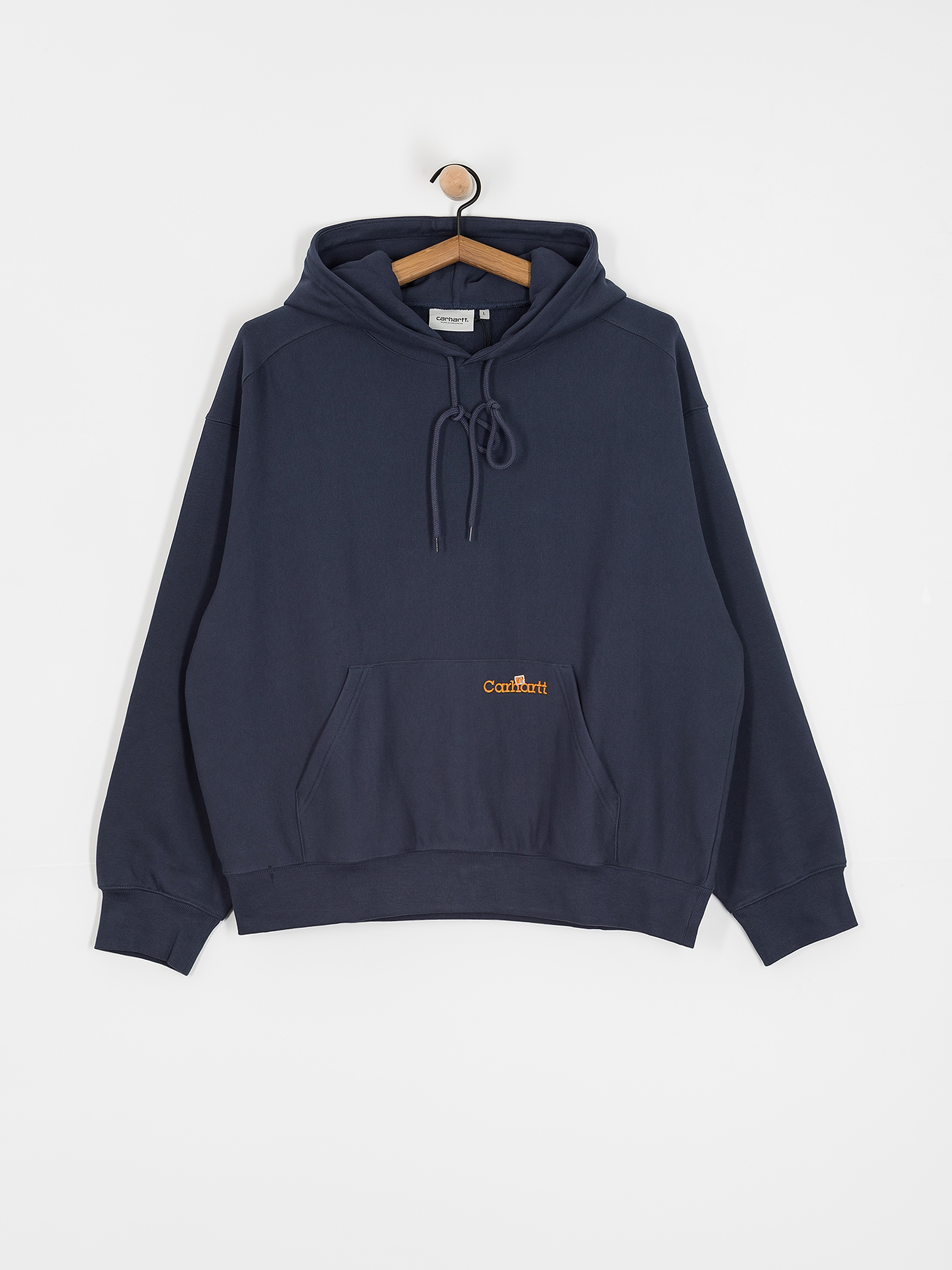 Mikina s kapucňou Carhartt WIP Label Script HD (blue)