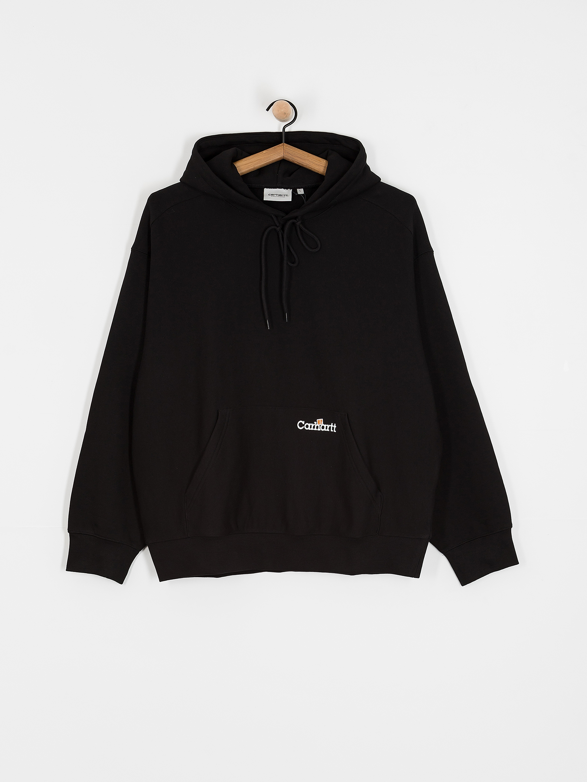 Mikina s kapucňou Carhartt WIP Label Script HD (black)