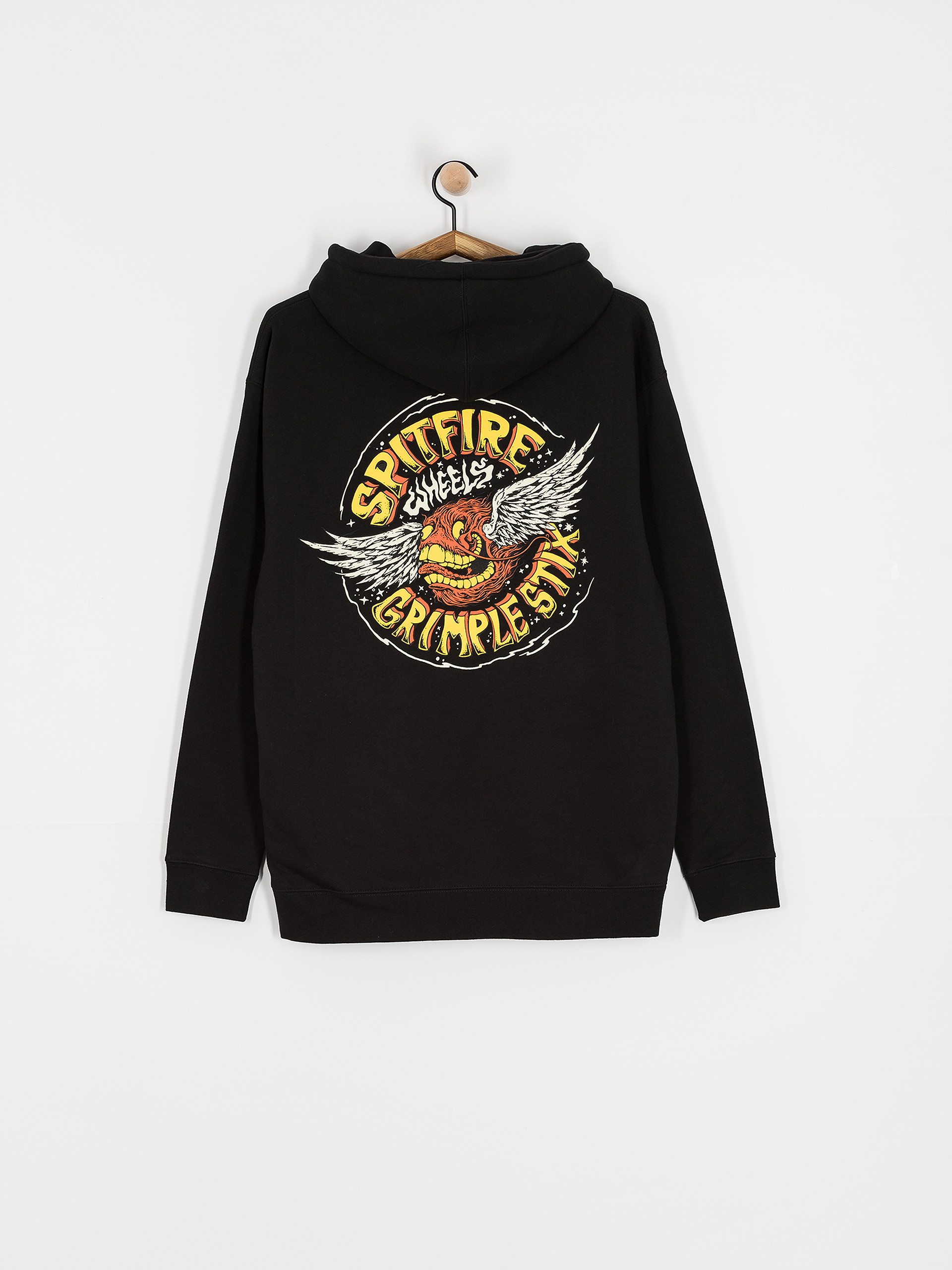 Mikina s kapucňou Spitfire Flying Grimple HD (black)