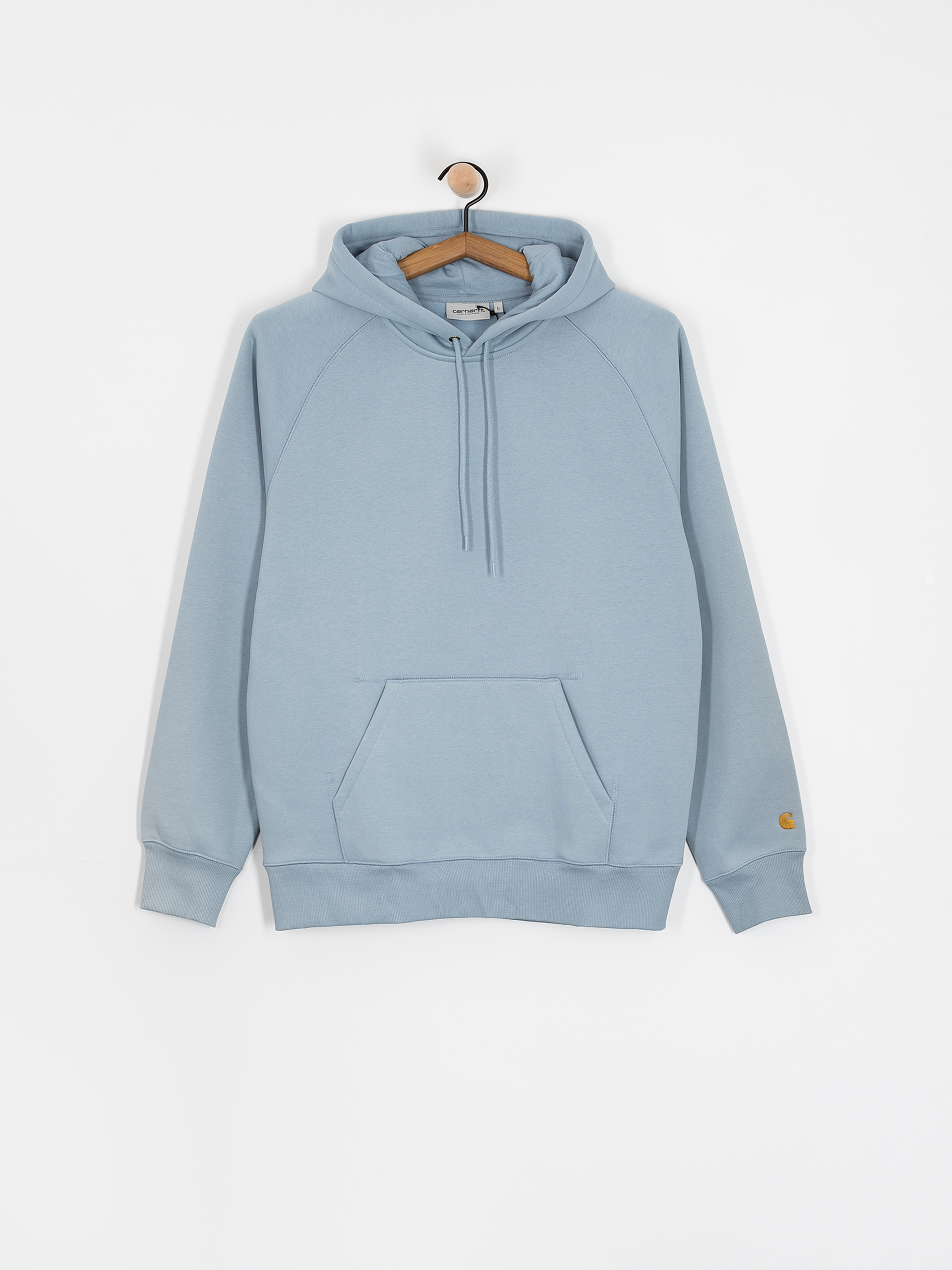 Mikina s kapucňou Carhartt WIP Chase HD (frosted blue/gold)