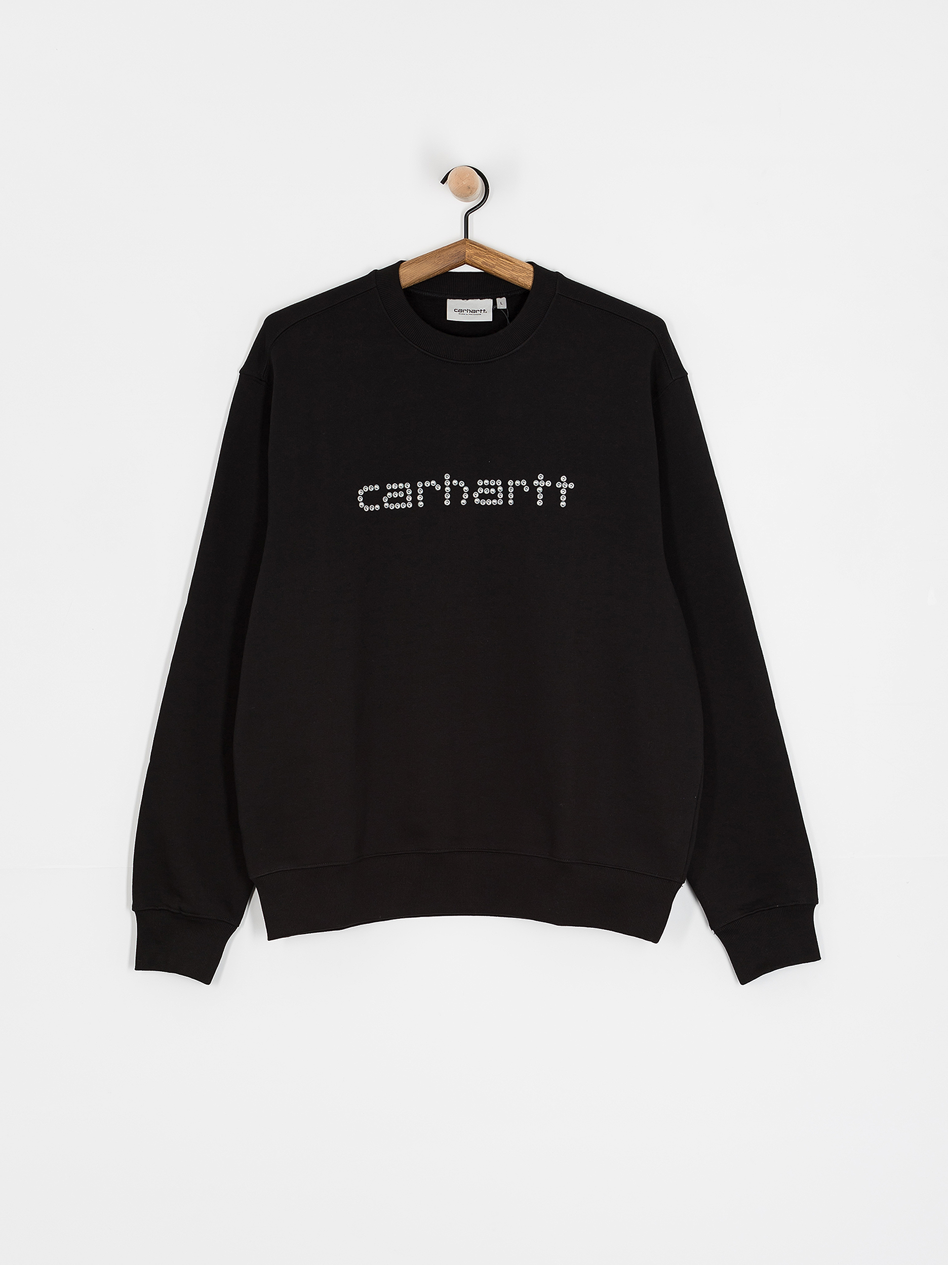 Mikina Carhartt WIP Rivet Script (black)