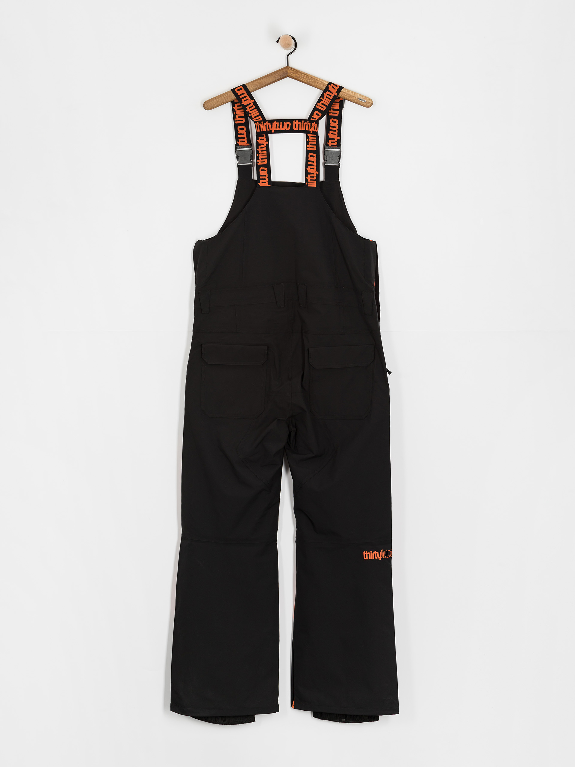 Pánske Snowboardové nohavice ThirtyTwo Basement Bib (black/orange)