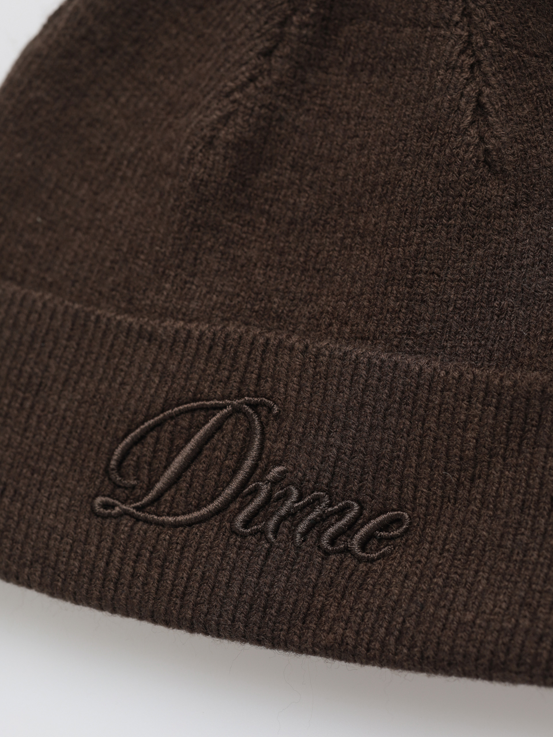 Čiapka Dime Cursive Wool Fold (dark brown)