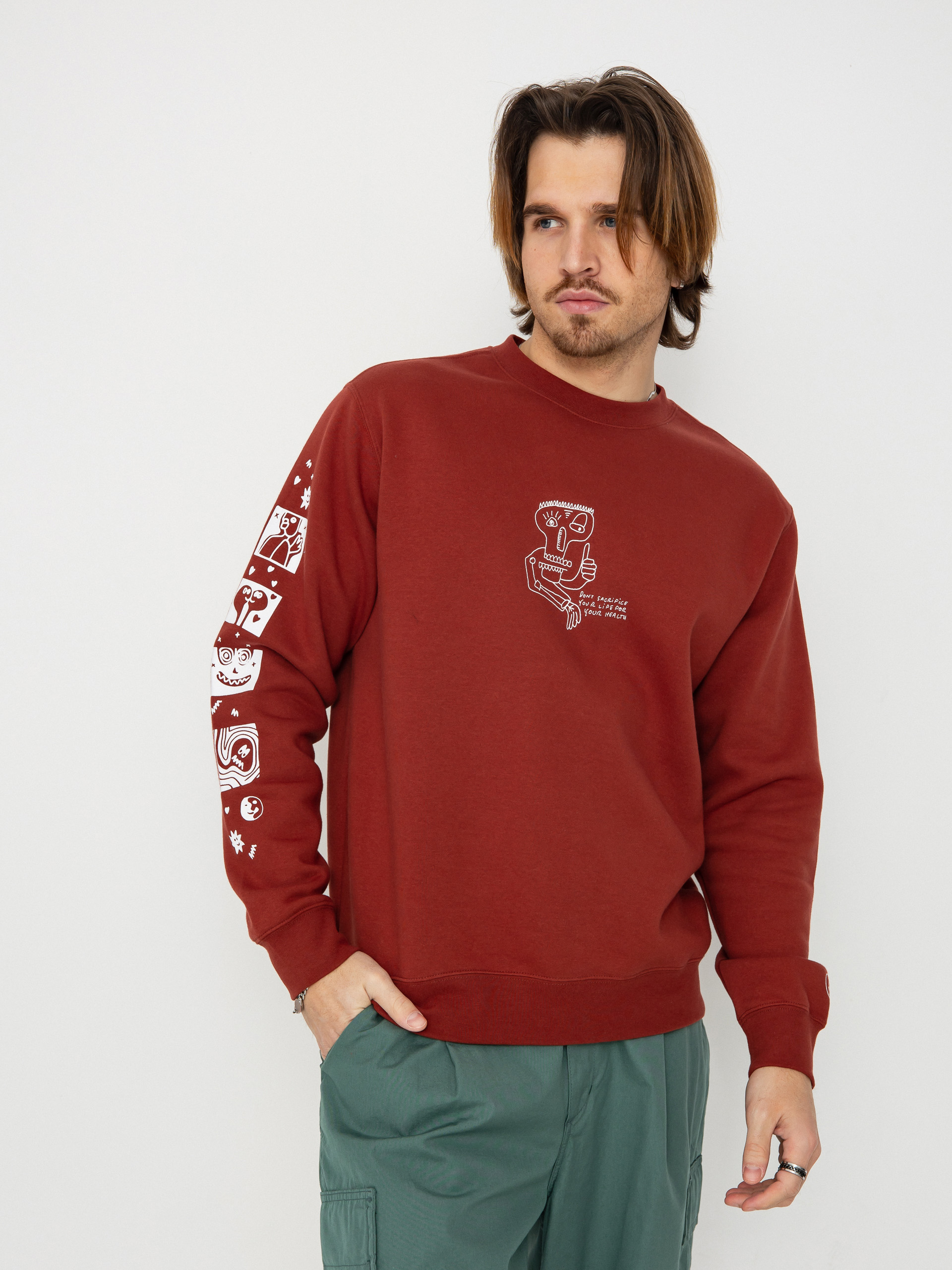 Pánska Termomikina  Volcom Essential Crew (redwood)