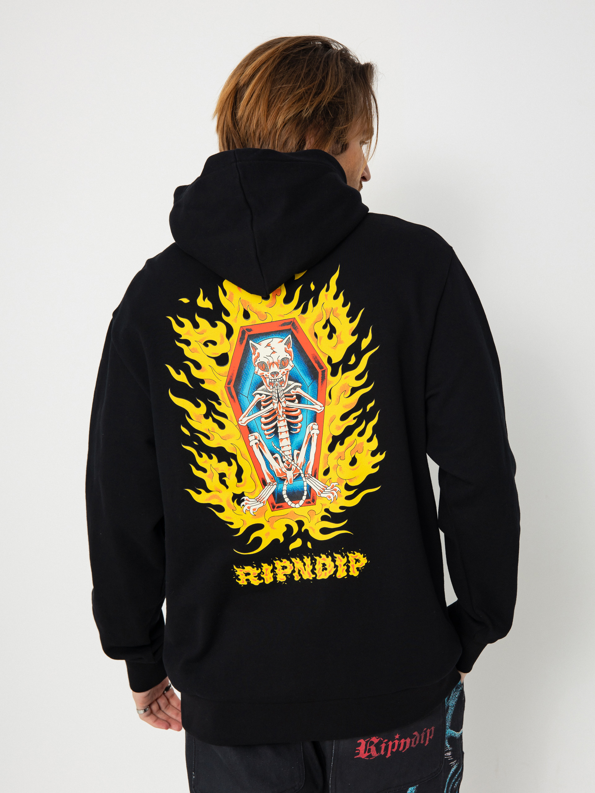 Mikina s kapucňou RipNDip Burn In Heck HD (black)