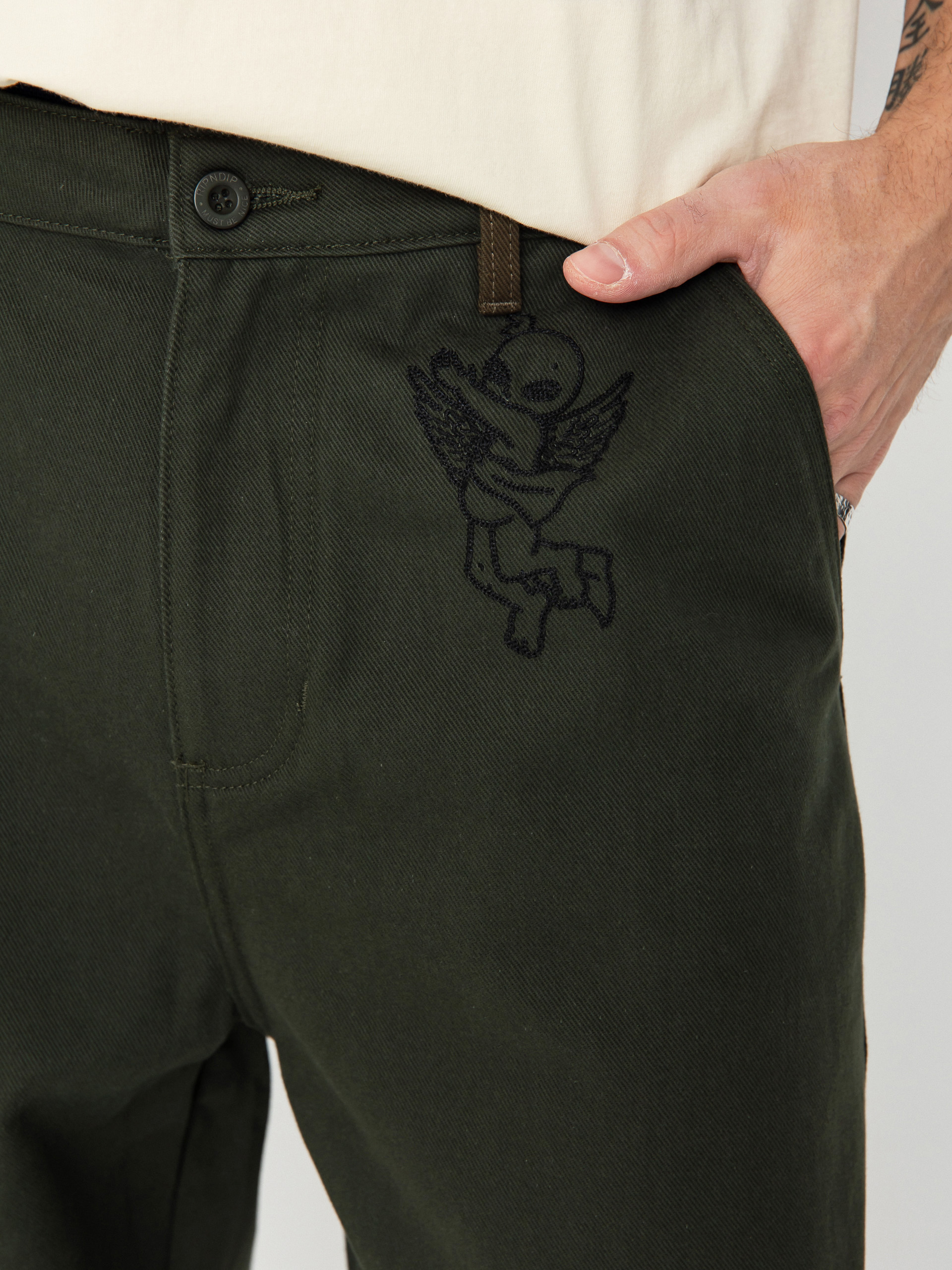 Nohavice RipNDip Mother Nerm Twill (dark olive)