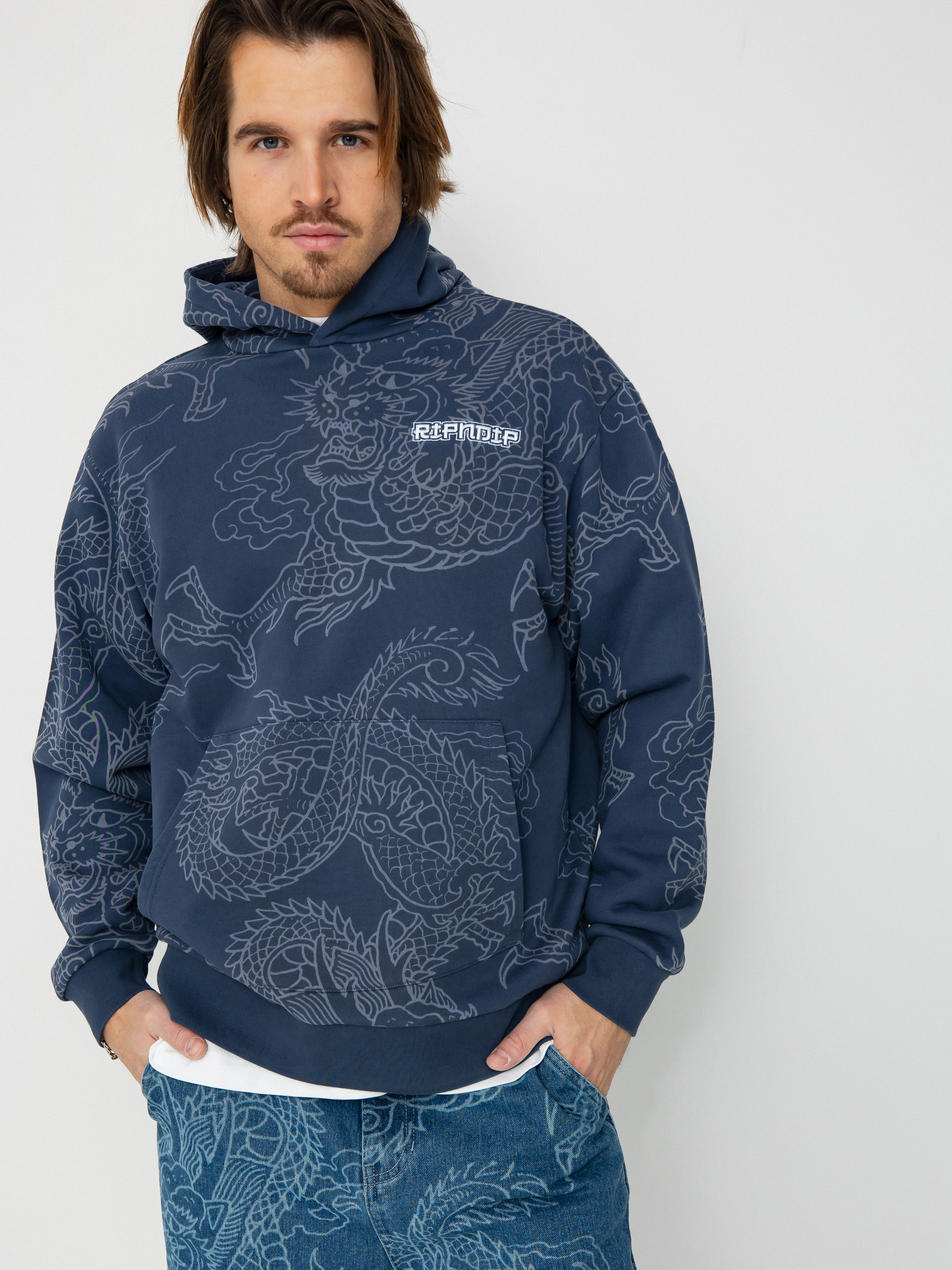 Mikina s kapucňou RipNDip Haku HD (navy)