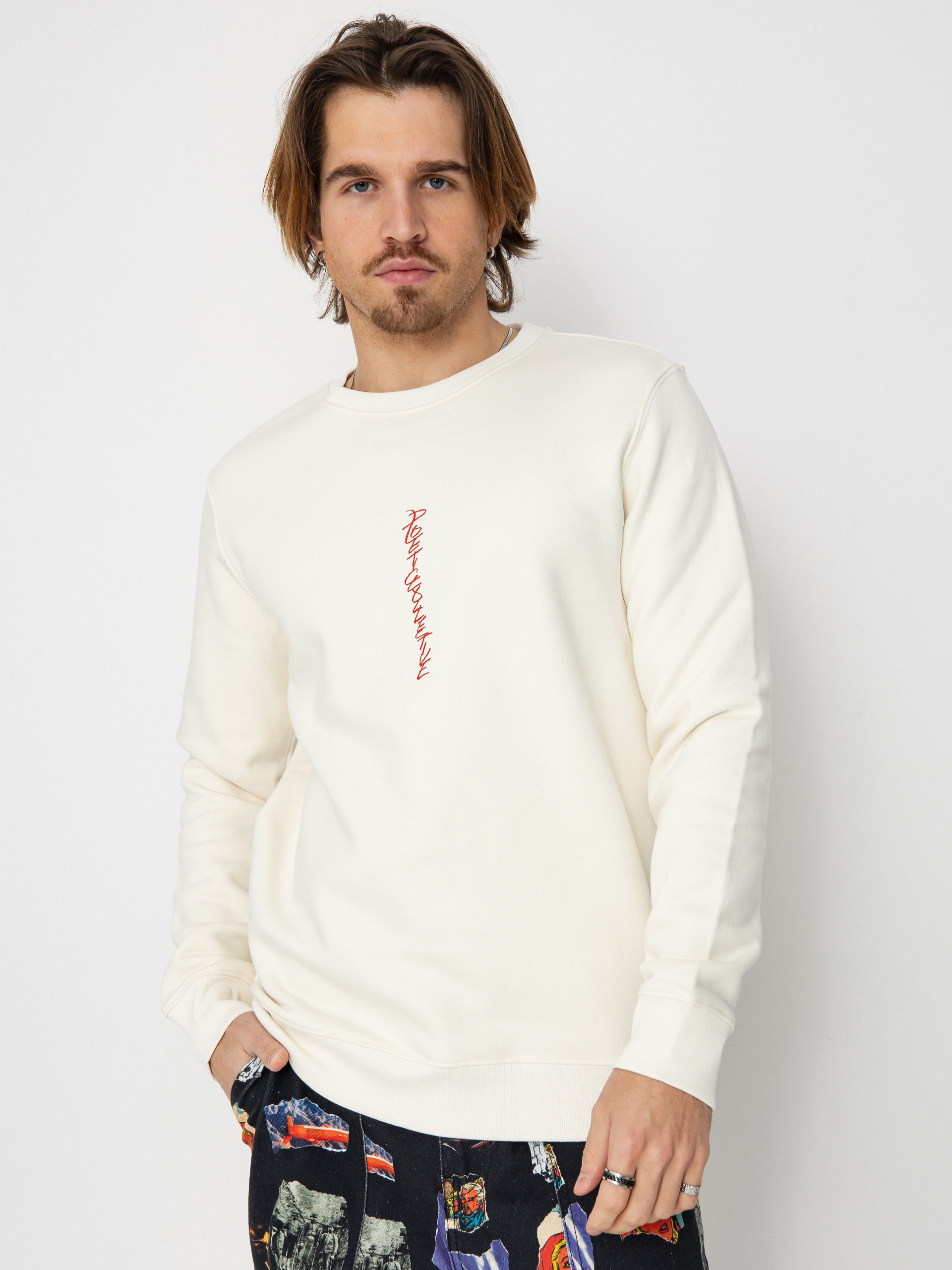 Mikina Poetic Collective Demon Crewneck (ivory)