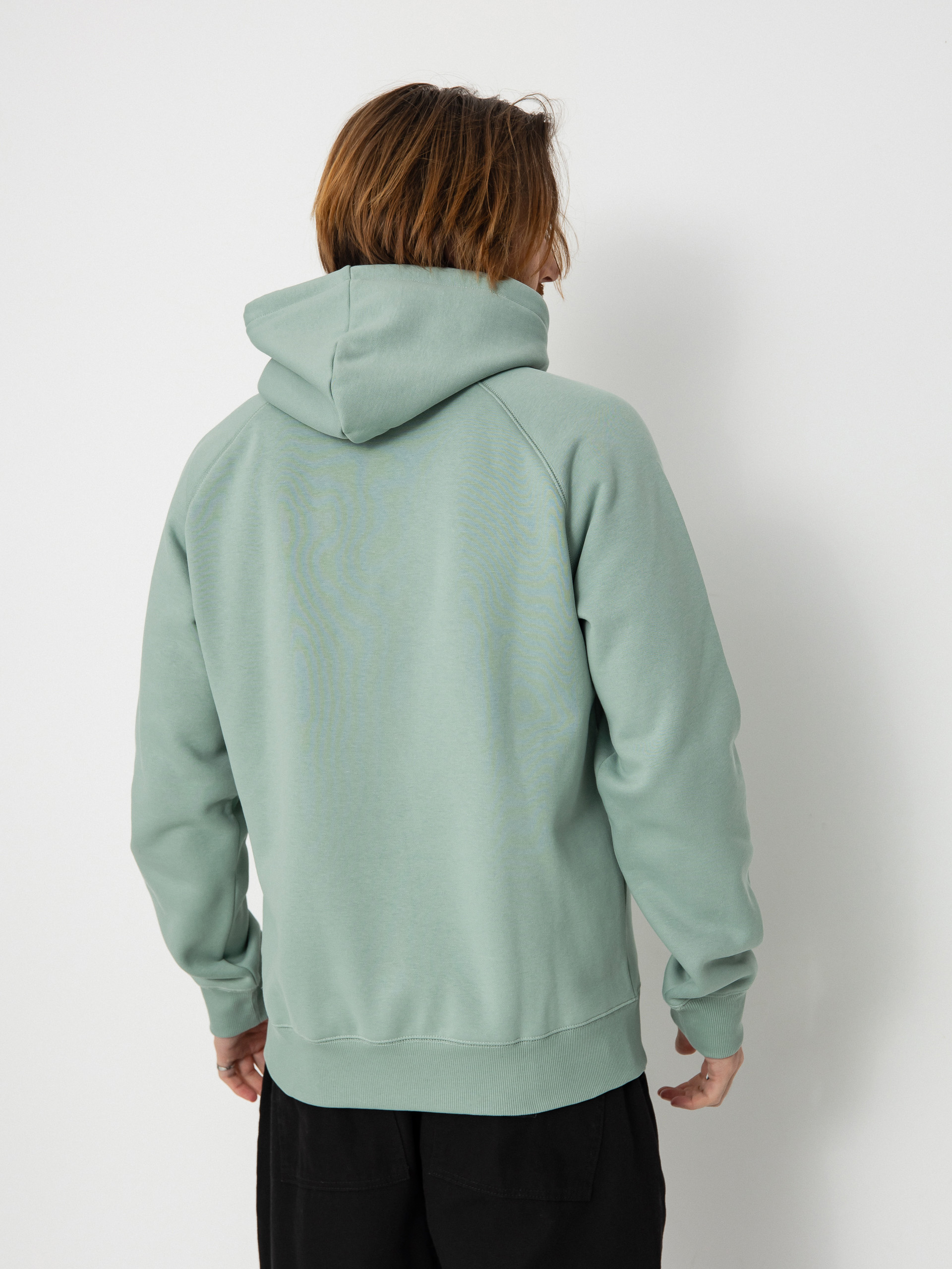 Mikina s kapucňou Carhartt WIP Chase HD (frosted green/gold)