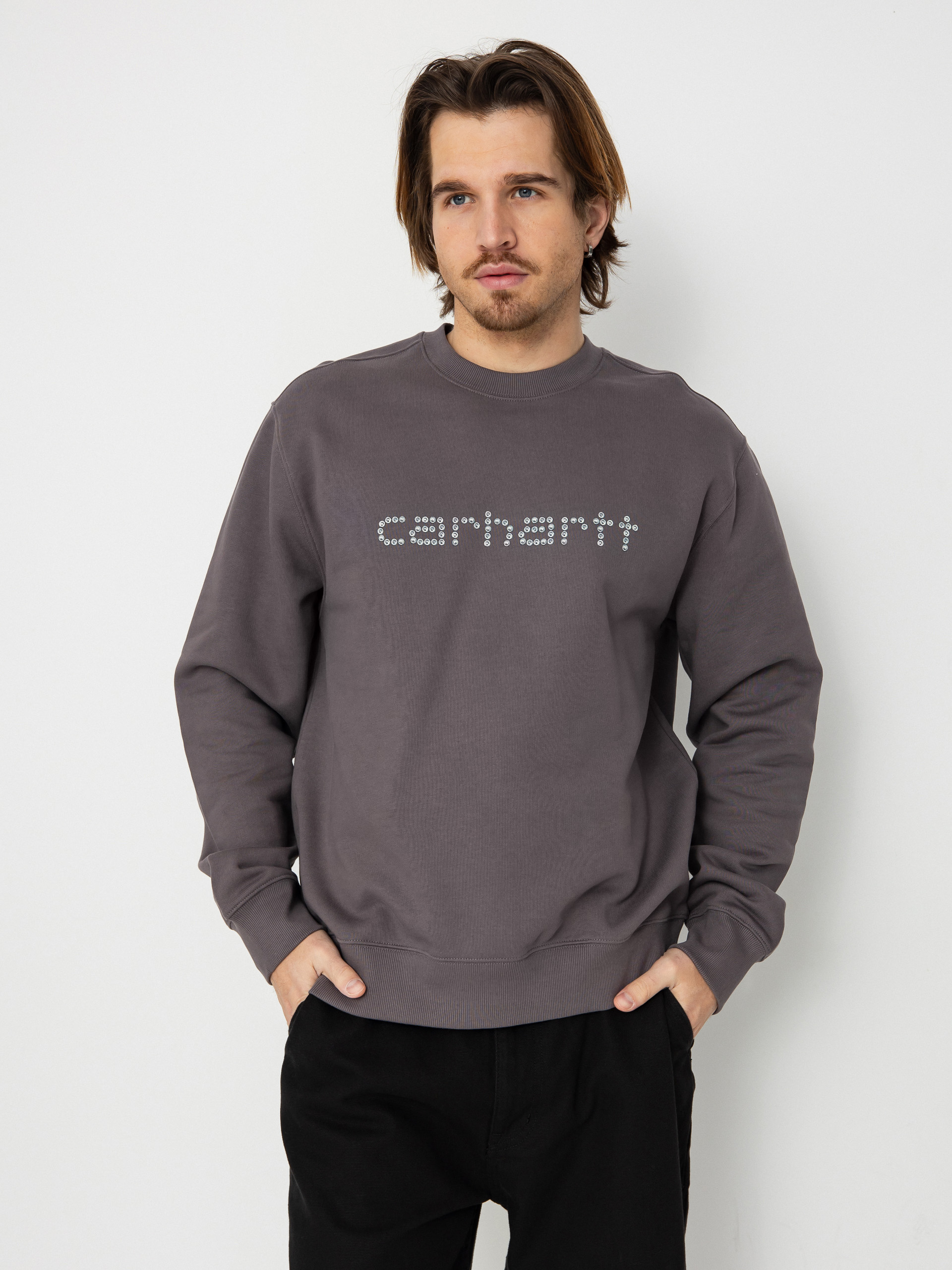 Mikina Carhartt WIP Rivet Script (manta)