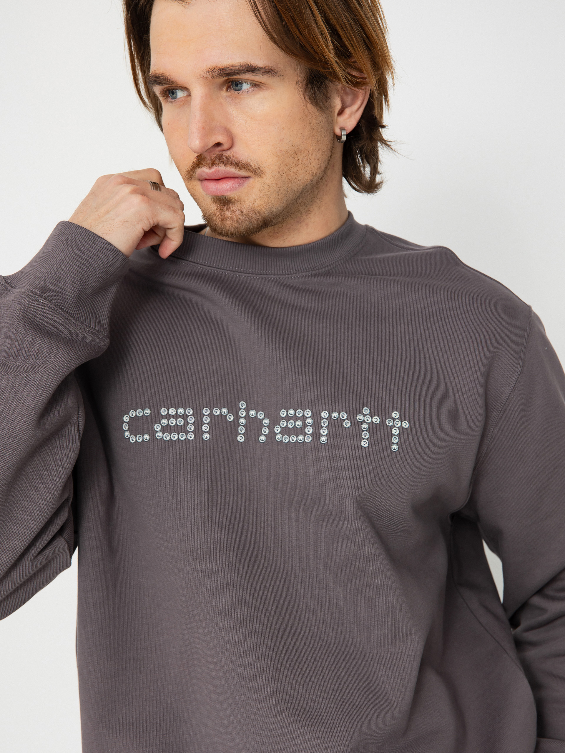 Mikina Carhartt WIP Rivet Script (manta)