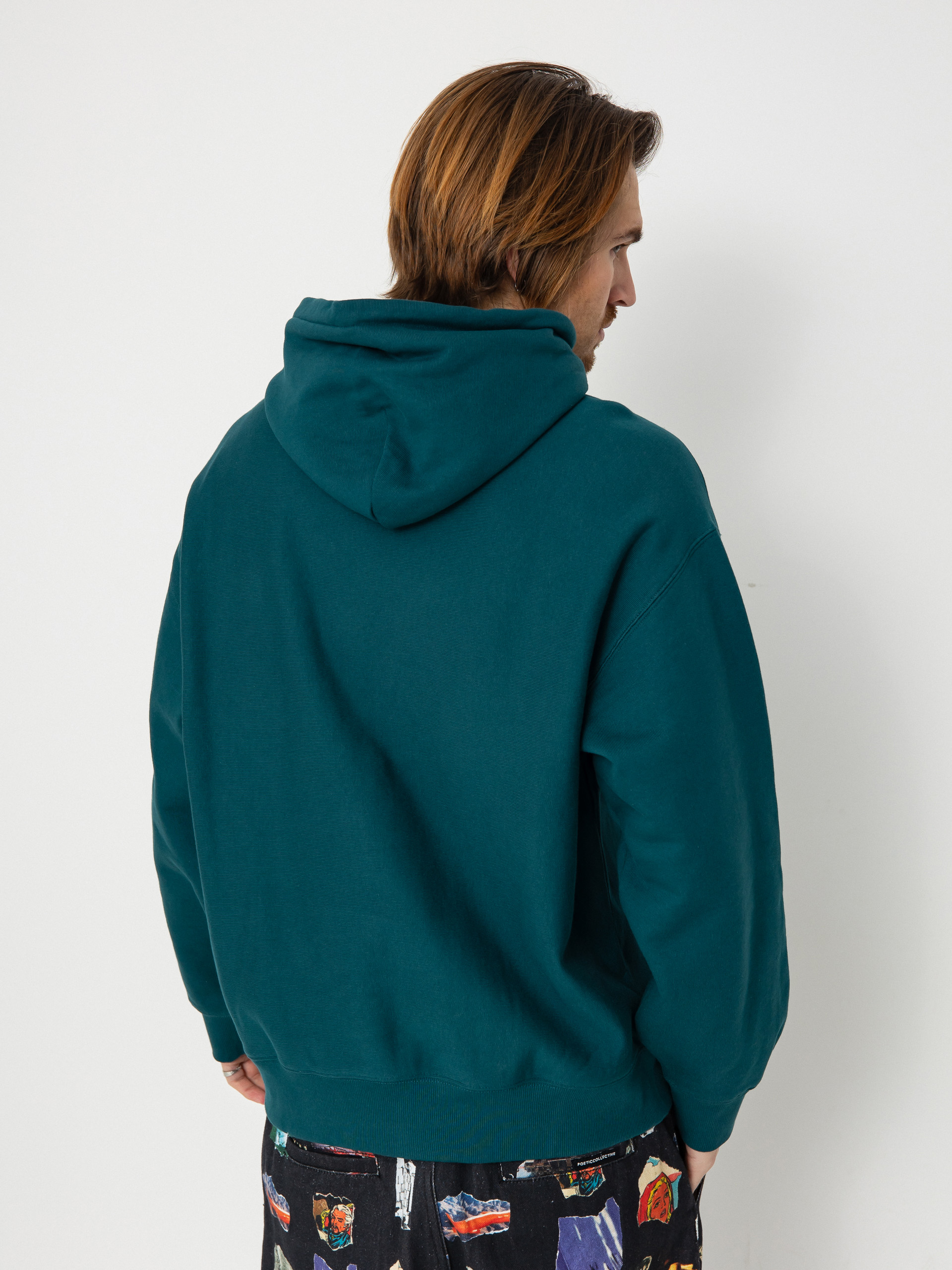 Mikina s kapucňou Carhartt WIP Label Script HD (malachite)
