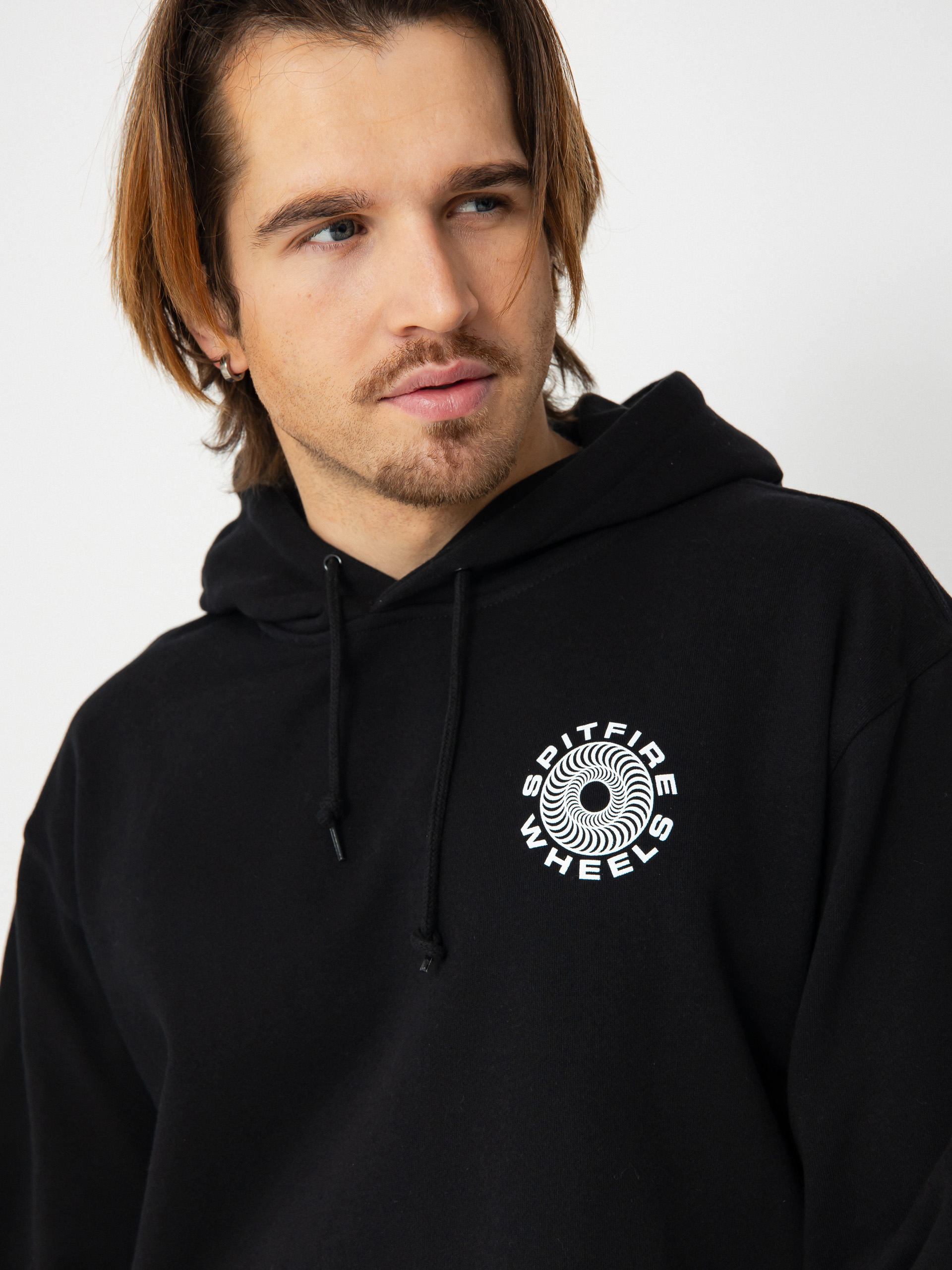 Mikina s kapucňou Spitfire Cls 87 Swirl HD (black/white)