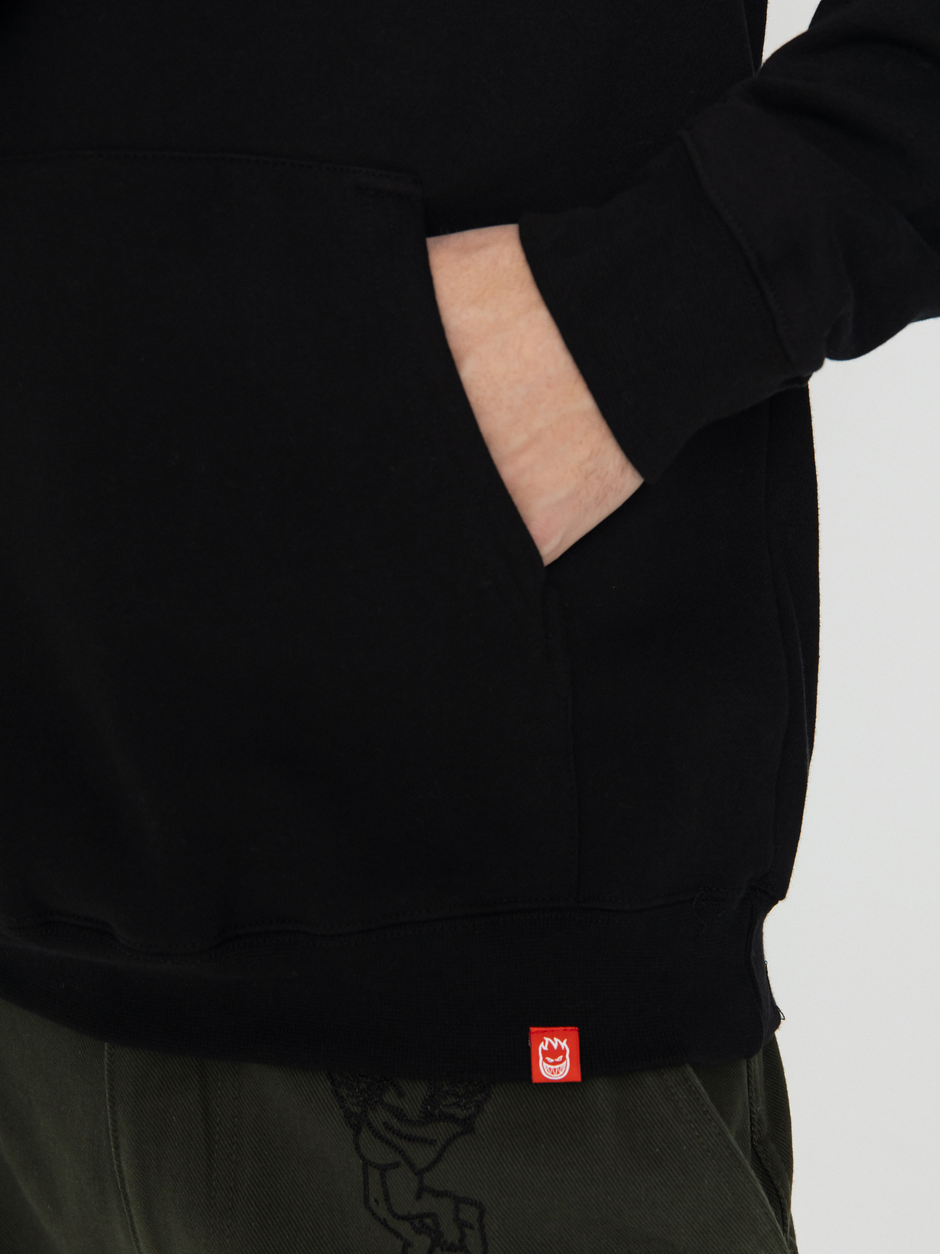 Mikina s kapucňou Spitfire Cls 87 Swirl HD (black/white)