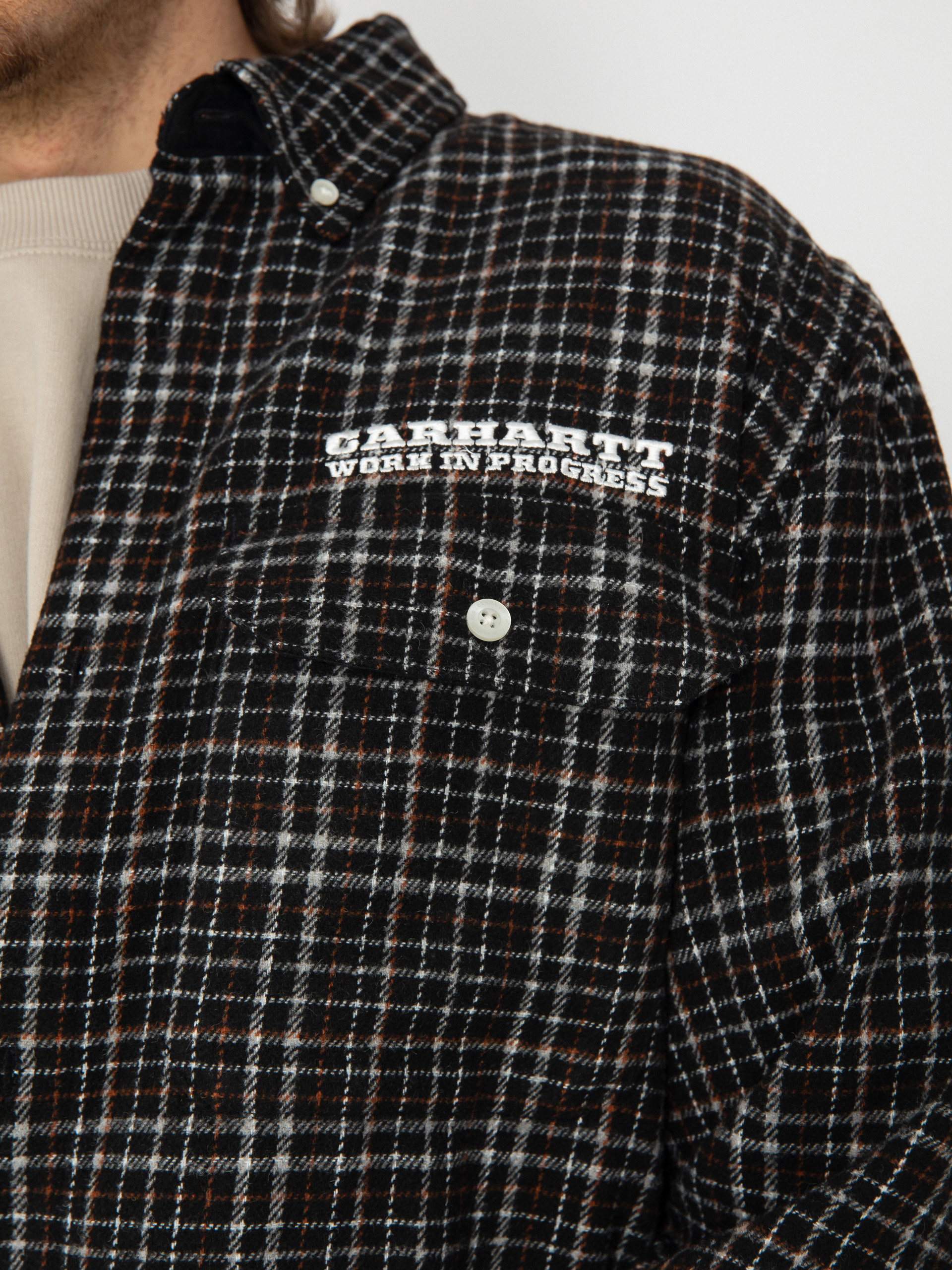 Košeľa Carhartt WIP Runaway Millett (millett check black/wax)