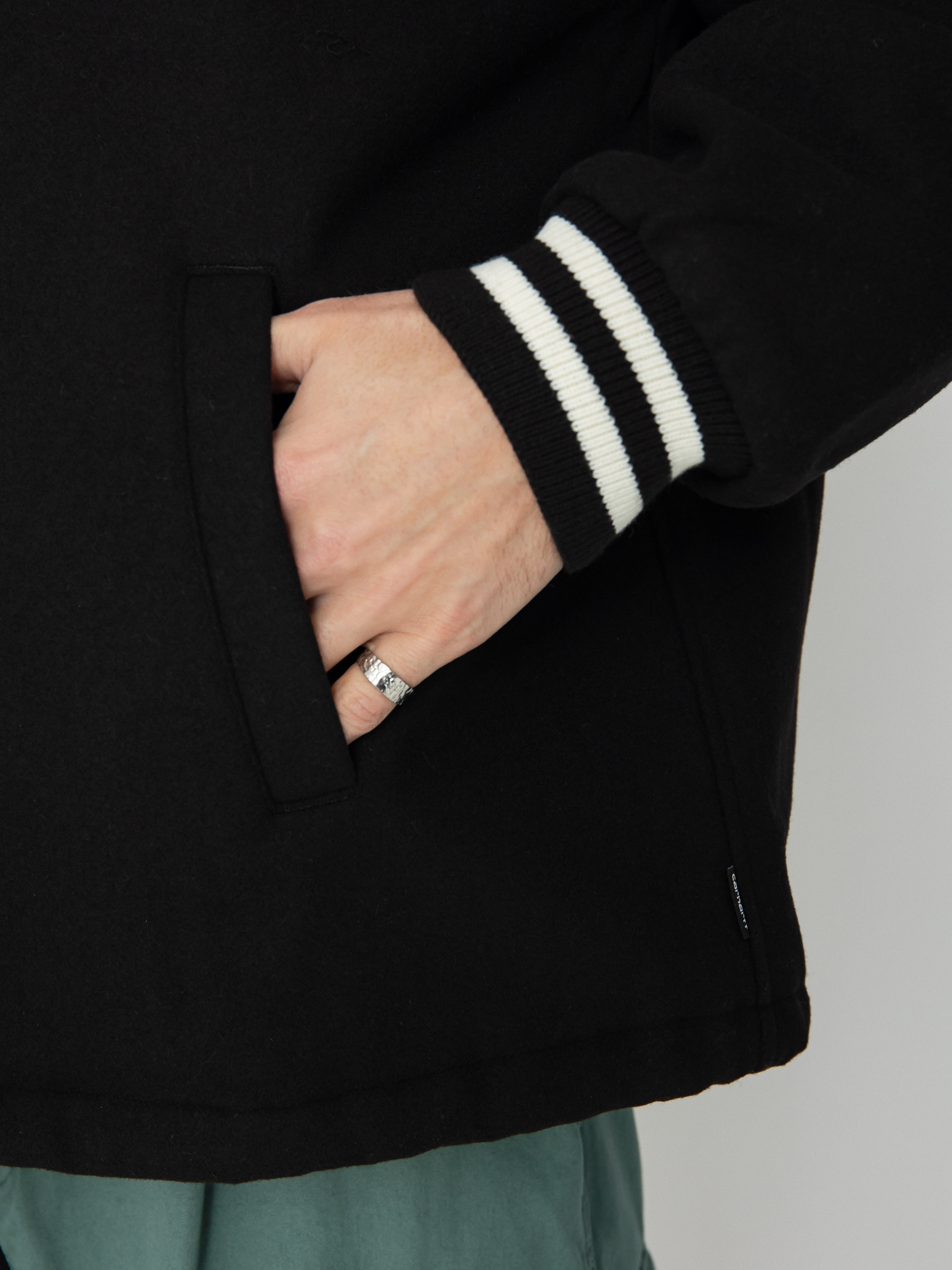 Bunda Carhartt WIP Wool Coach (black/wax)