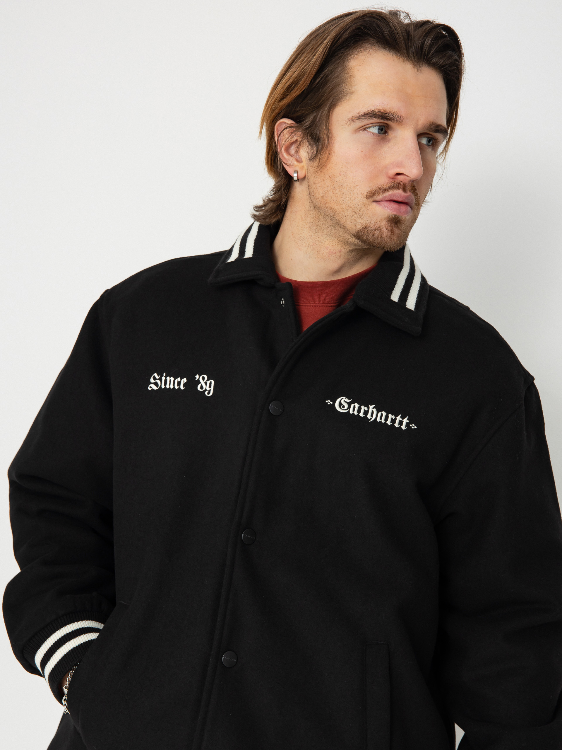 Bunda Carhartt WIP Wool Coach (black/wax)