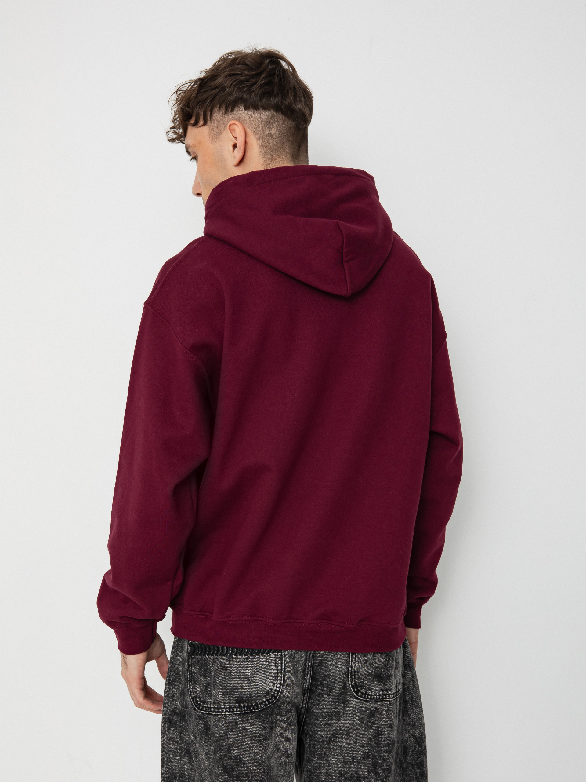 Mikina s kapucňou Thrasher X Toy Machine Vortex HD (maroon)
