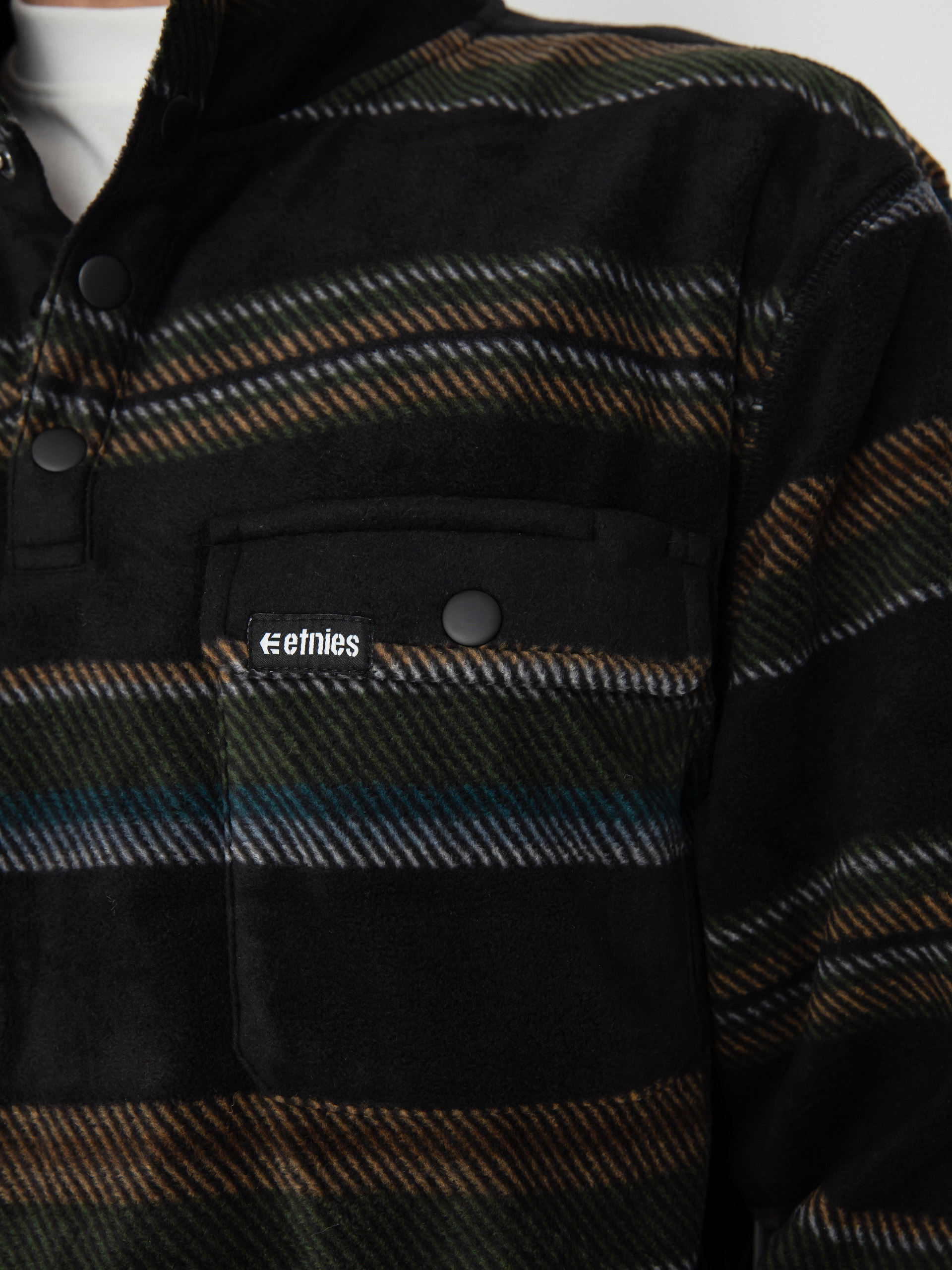 Pánska Termomikina  Etnies Woodsman Anorak (black/olive)