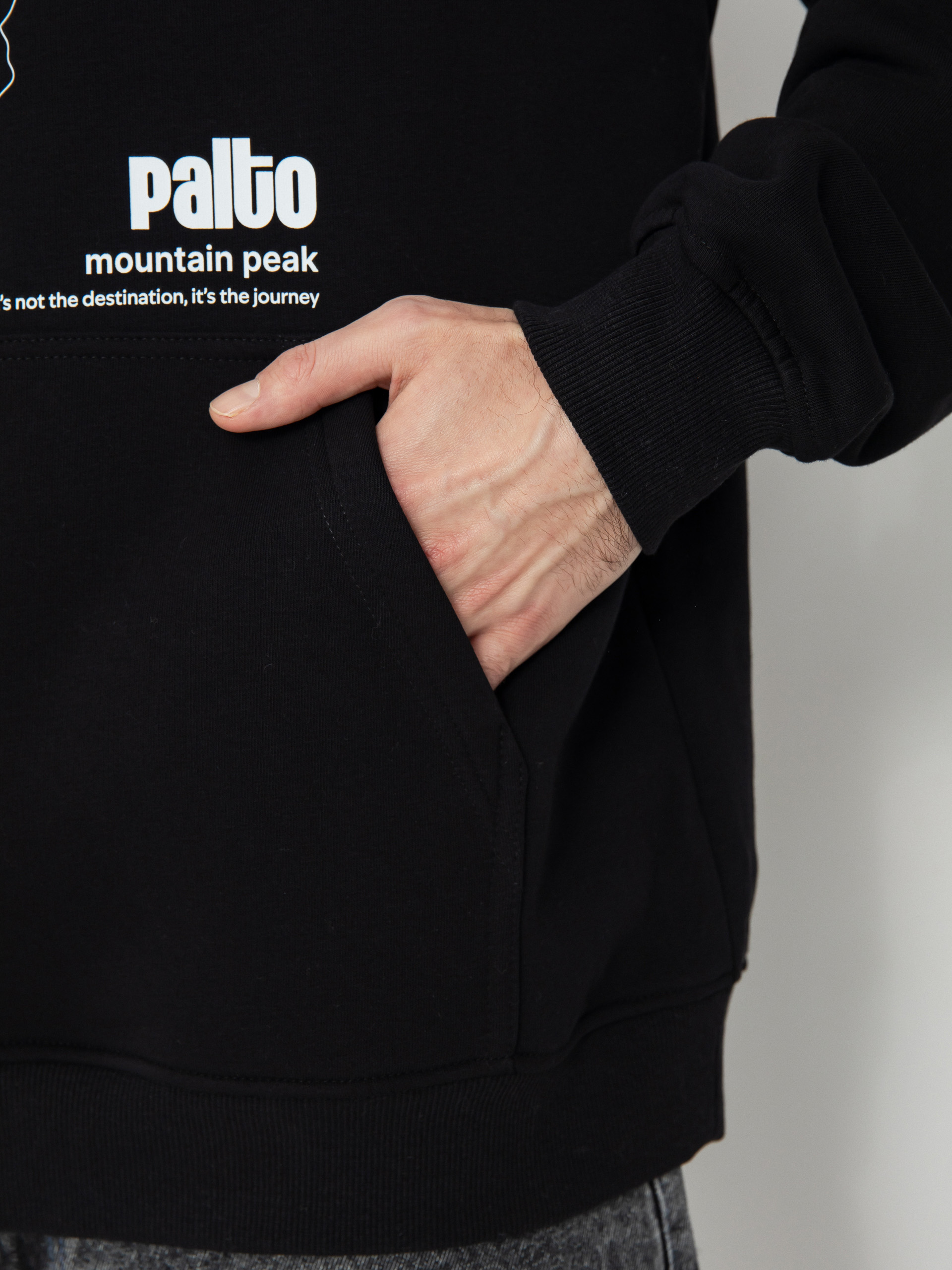 Mikina s kapucňou Palto Topography HD (black)