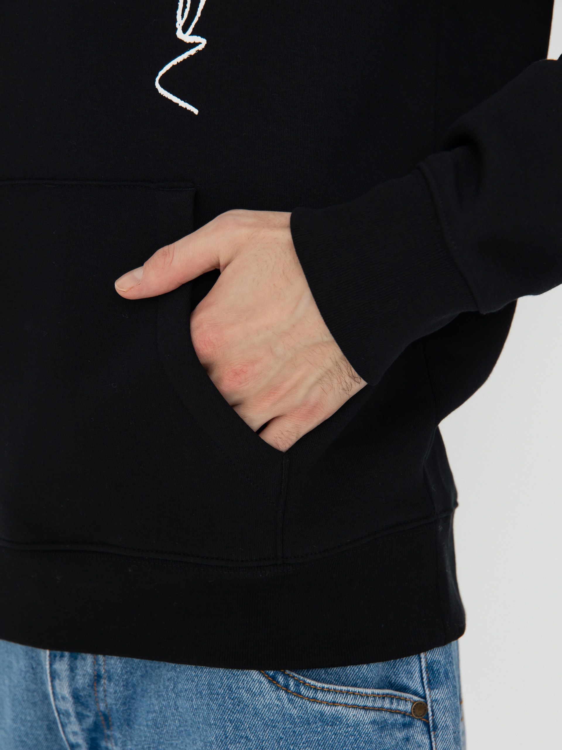 Mikina s kapucňou Poetic Collective Crayon Chain HD (black)