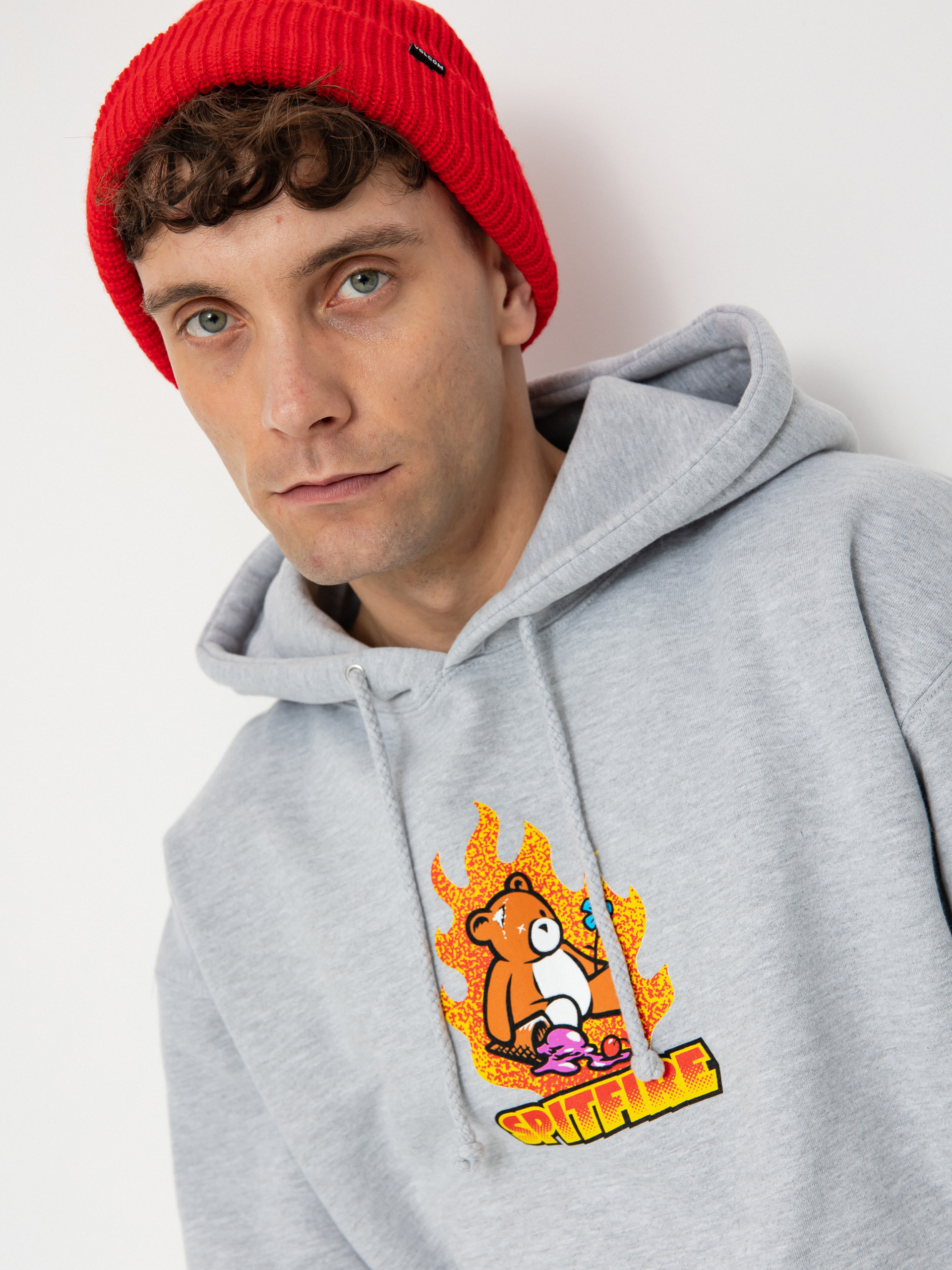 Mikina s kapucňou Spitfire Lil Beatdowns HD (heather grey)