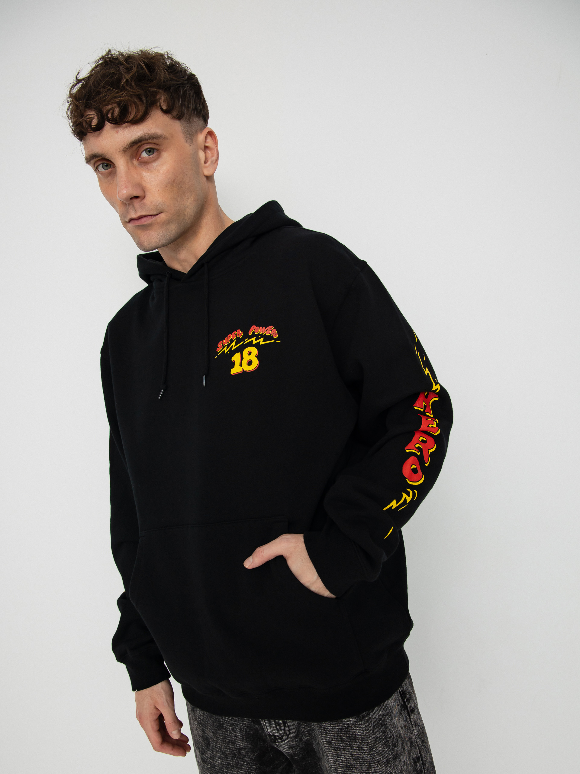 Mikina s kapucňou Antihero Super Power 18 HD (black)