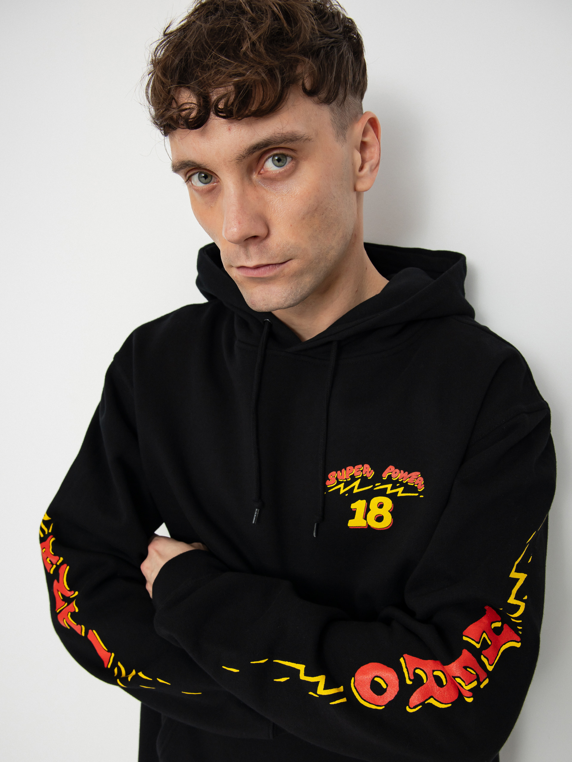 Mikina s kapucňou Antihero Super Power 18 HD (black)