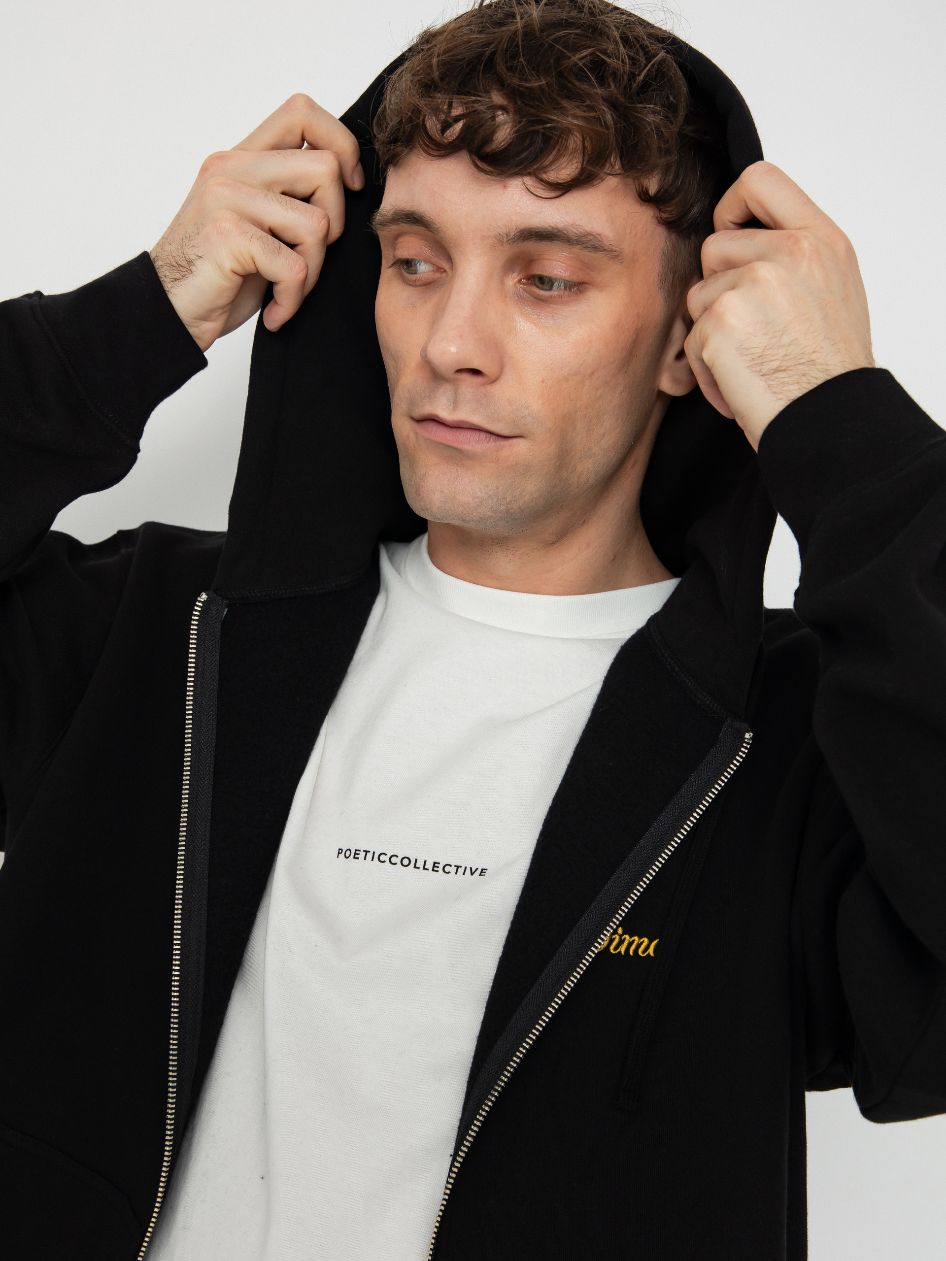 Mikina s kapucňou Dime Cursive Small Logo ZHD (black)