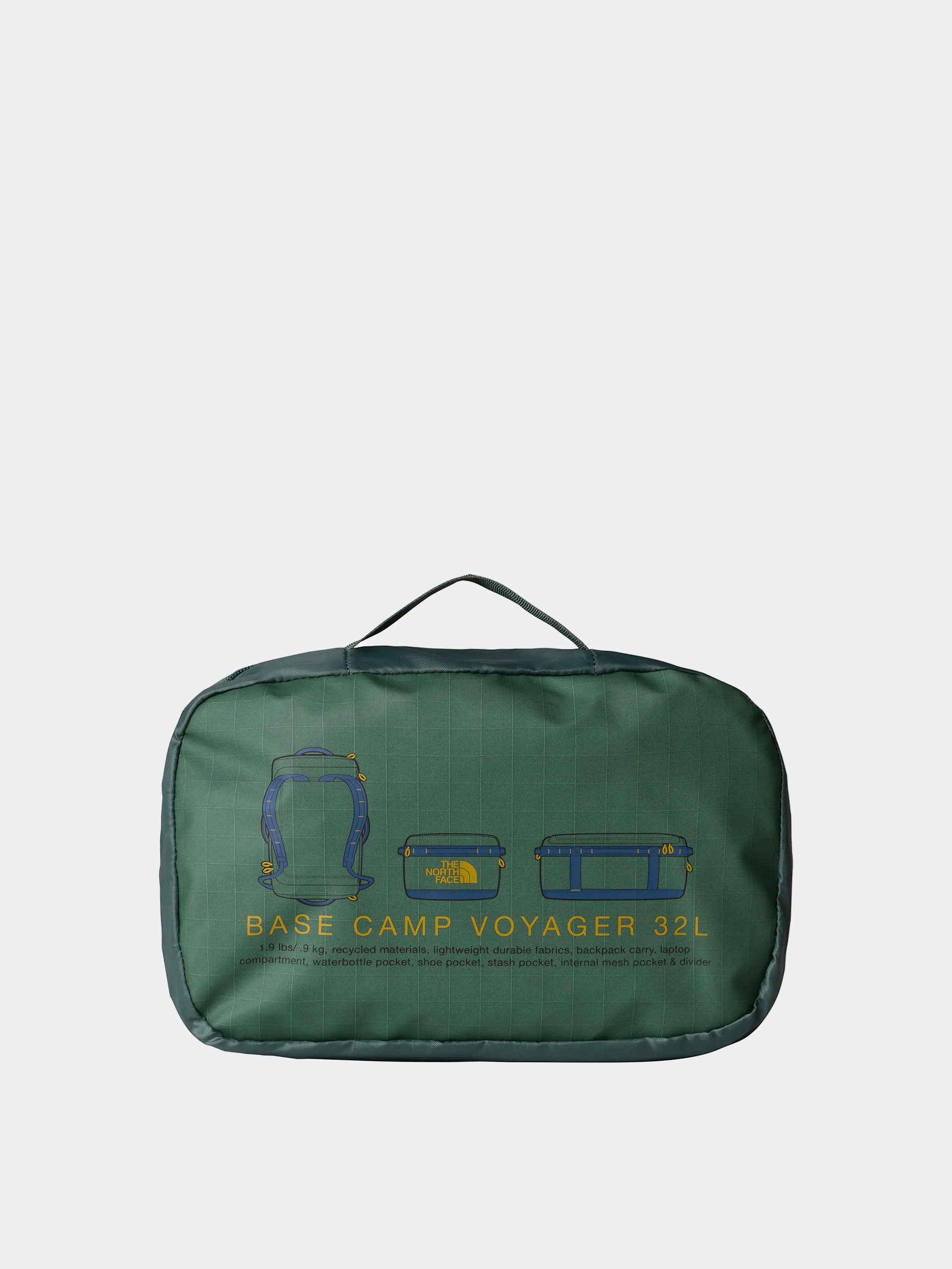 Taška The North Face Base Camp Voyager Duffel 32L (duck green/shady blue)