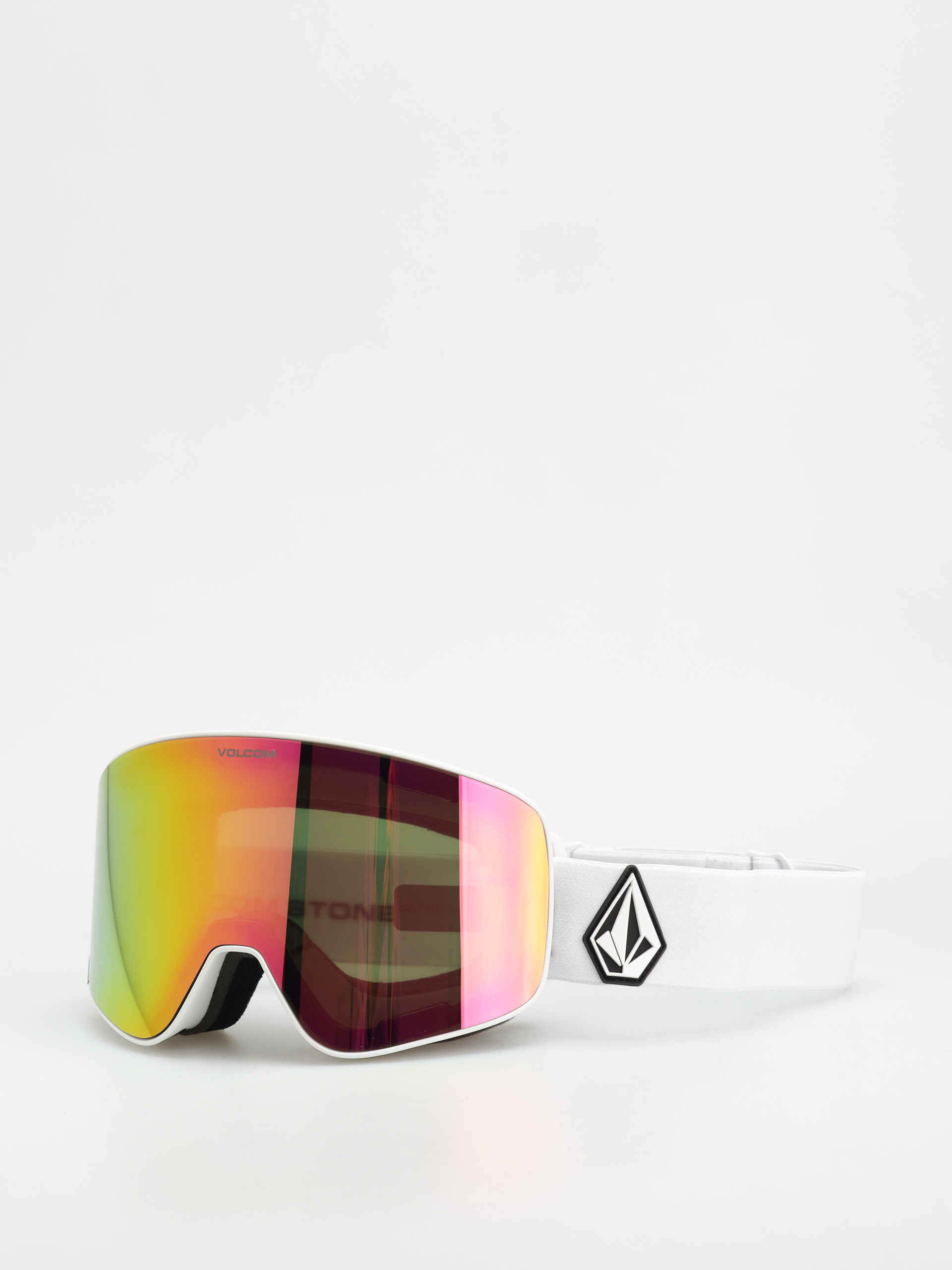 Snowboardové okuliare Volcom Odyssey (matte white/pink chrome+bl yellow)