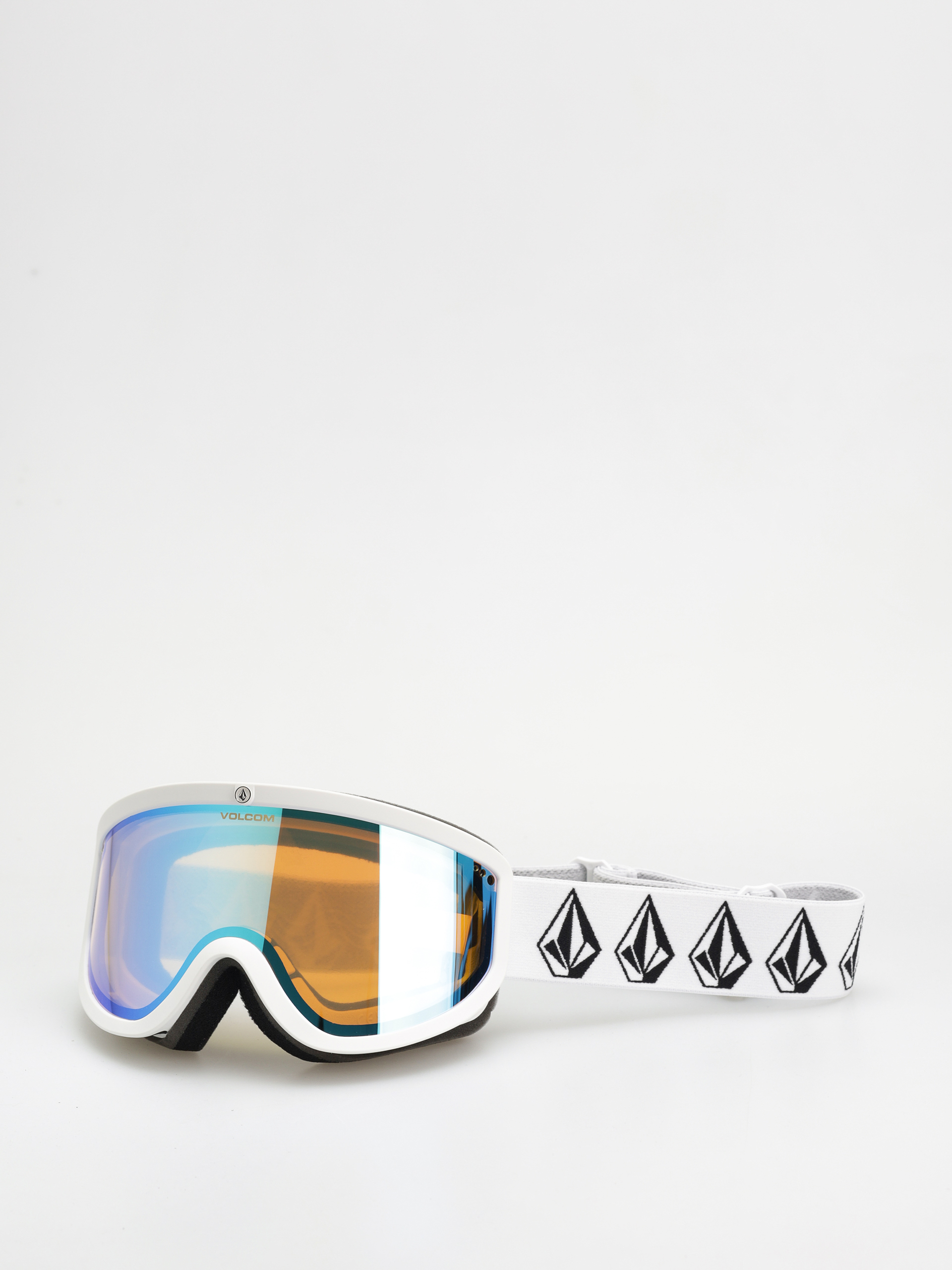 Snowboardové okuliare Volcom Footprints (matte white stone/ice chrome)