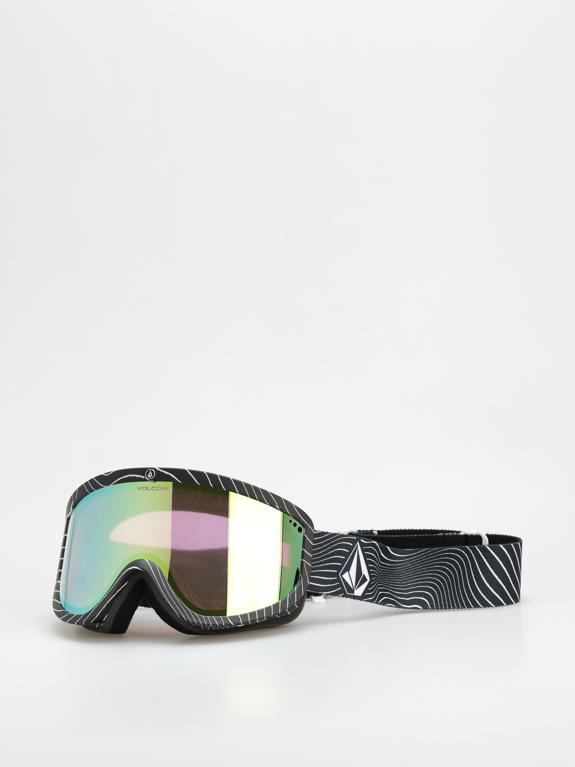 Snowboardové okuliare Volcom Footprints (op art/gold chrome+bl rose)