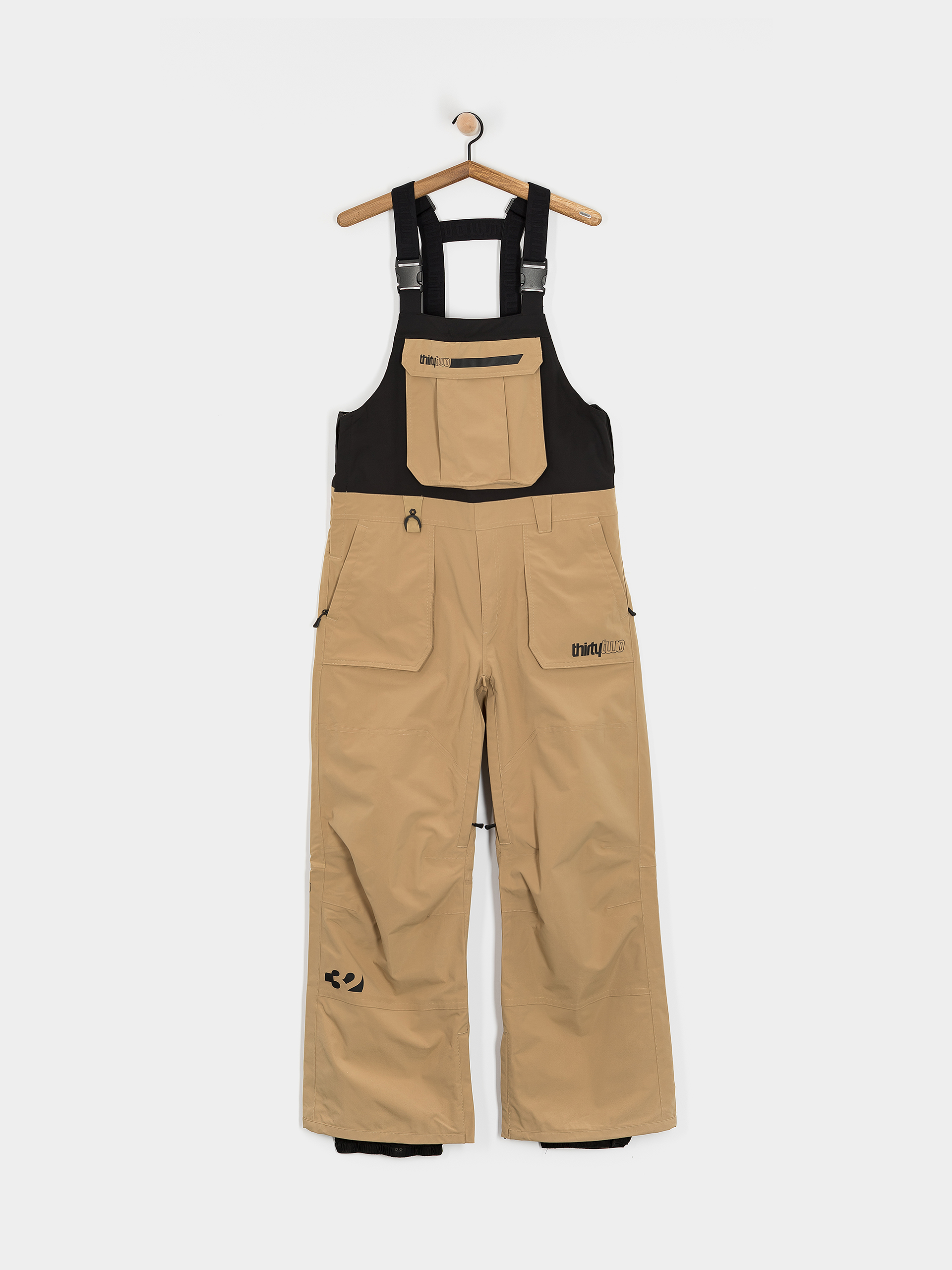 Pánske Snowboardové nohavice ThirtyTwo Basement Bib (khaki)