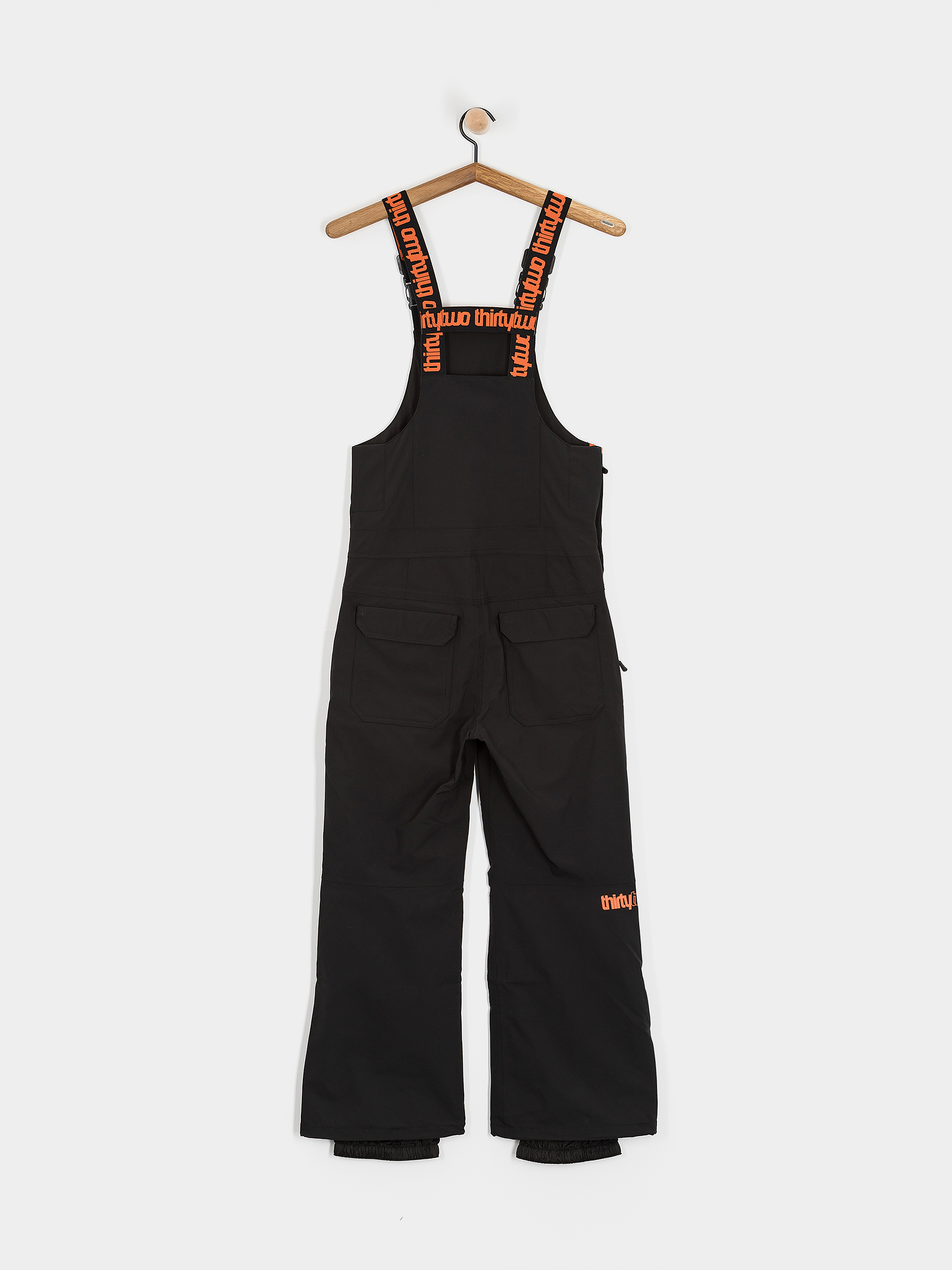Snowboardové nohavice ThirtyTwo Youth Basement Bib JR (black/orange)