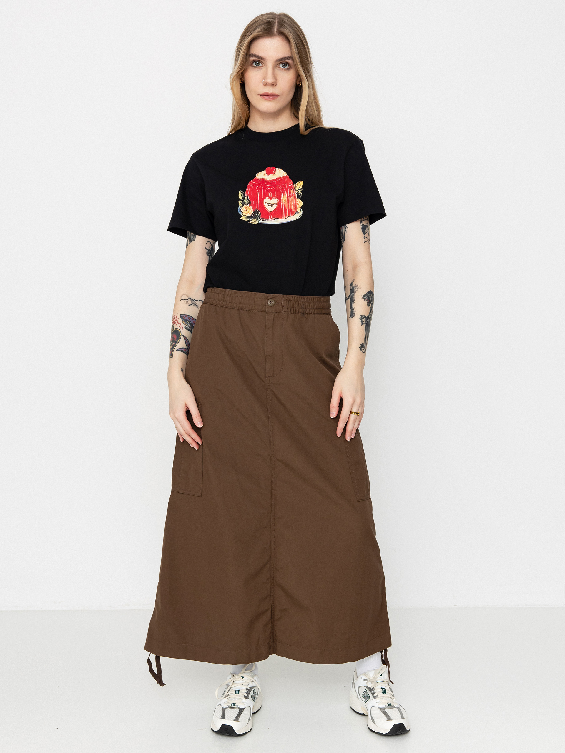 Suku0148a Carhartt WIP Cargo Long Wmn (chocolate)