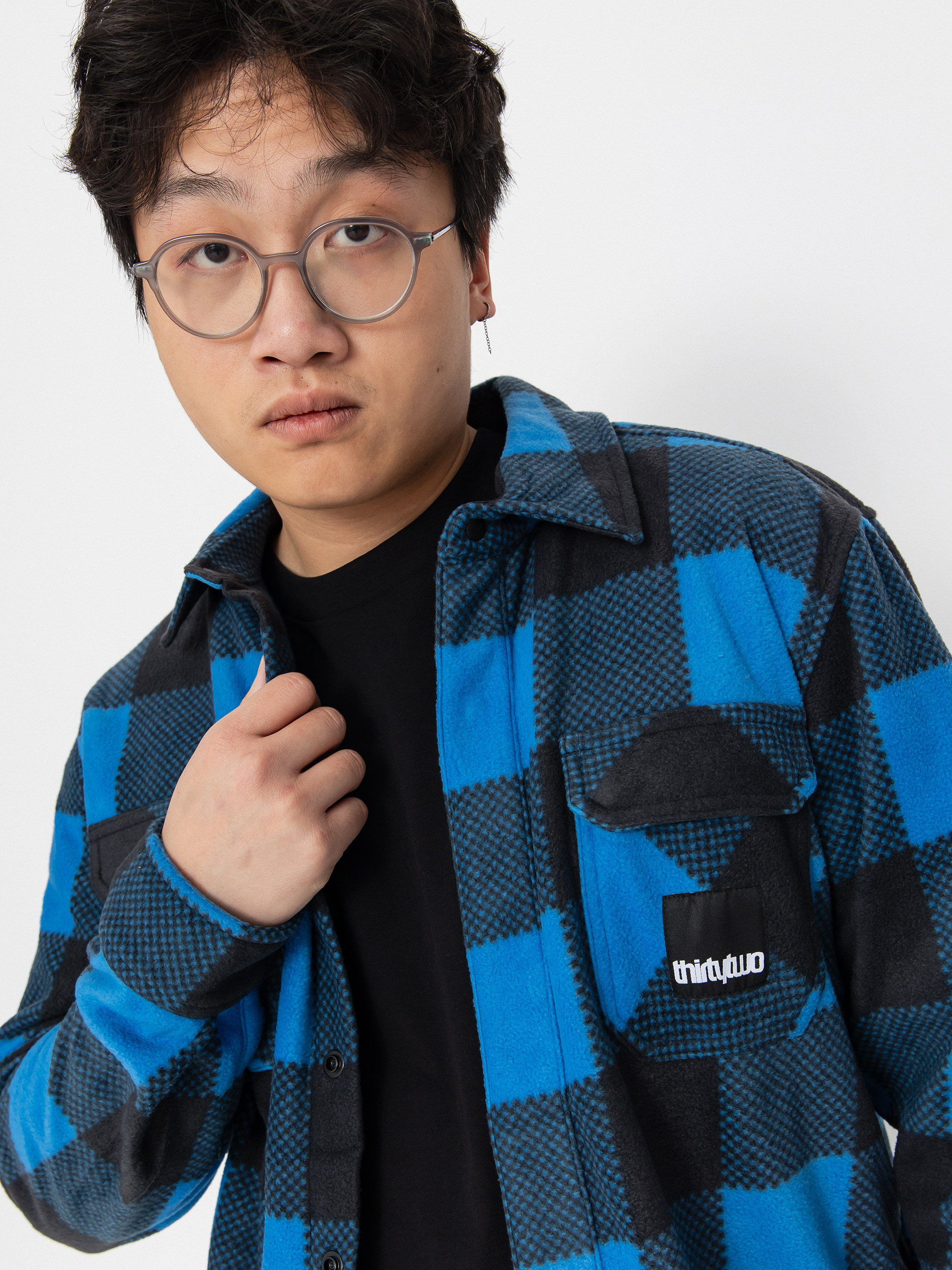 Košeľa ThirtyTwo Rest Stop Shirt (blue/grey)