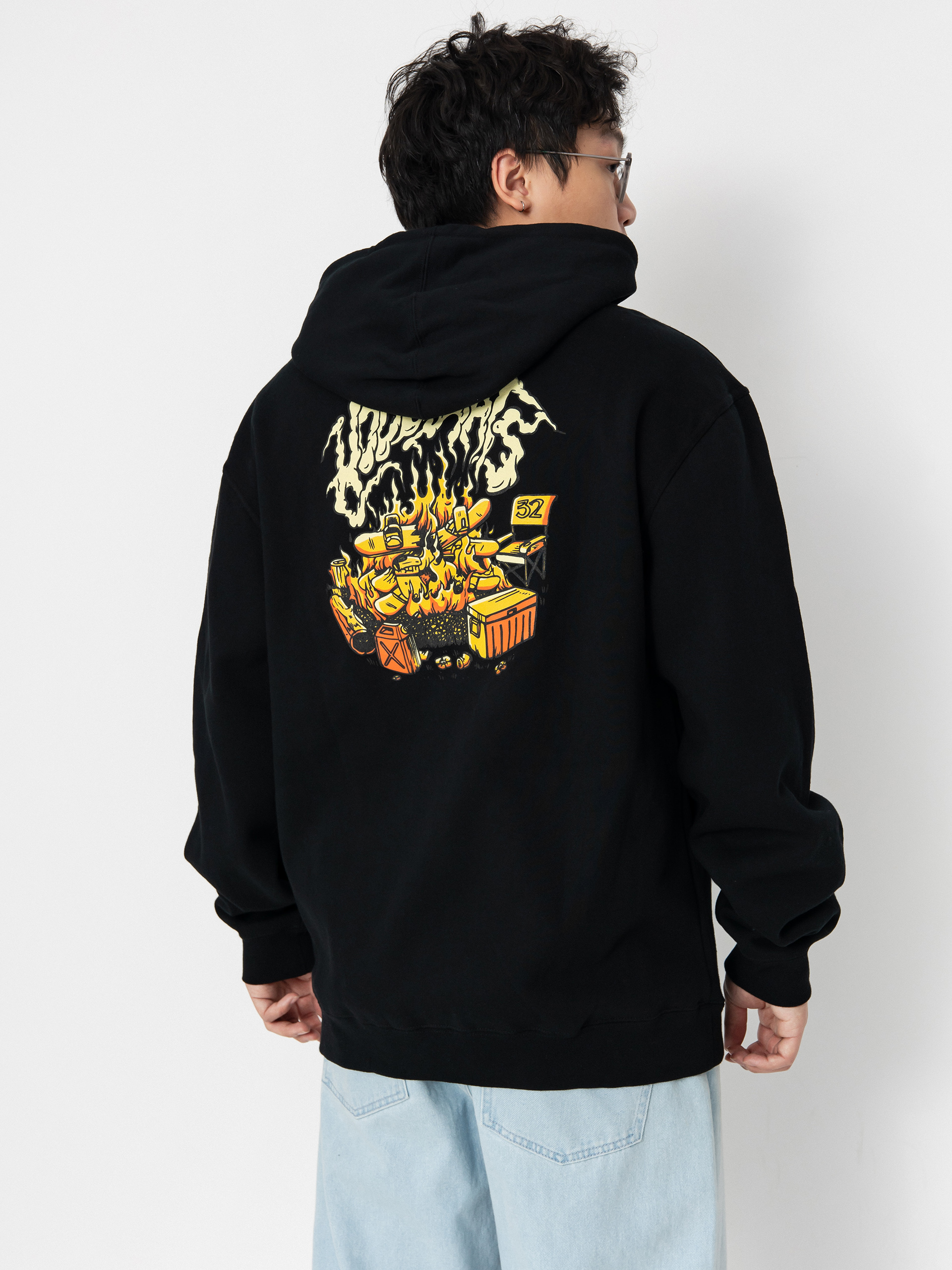 Mikina s kapucňou ThirtyTwo Hood Rats HD (black/orange)