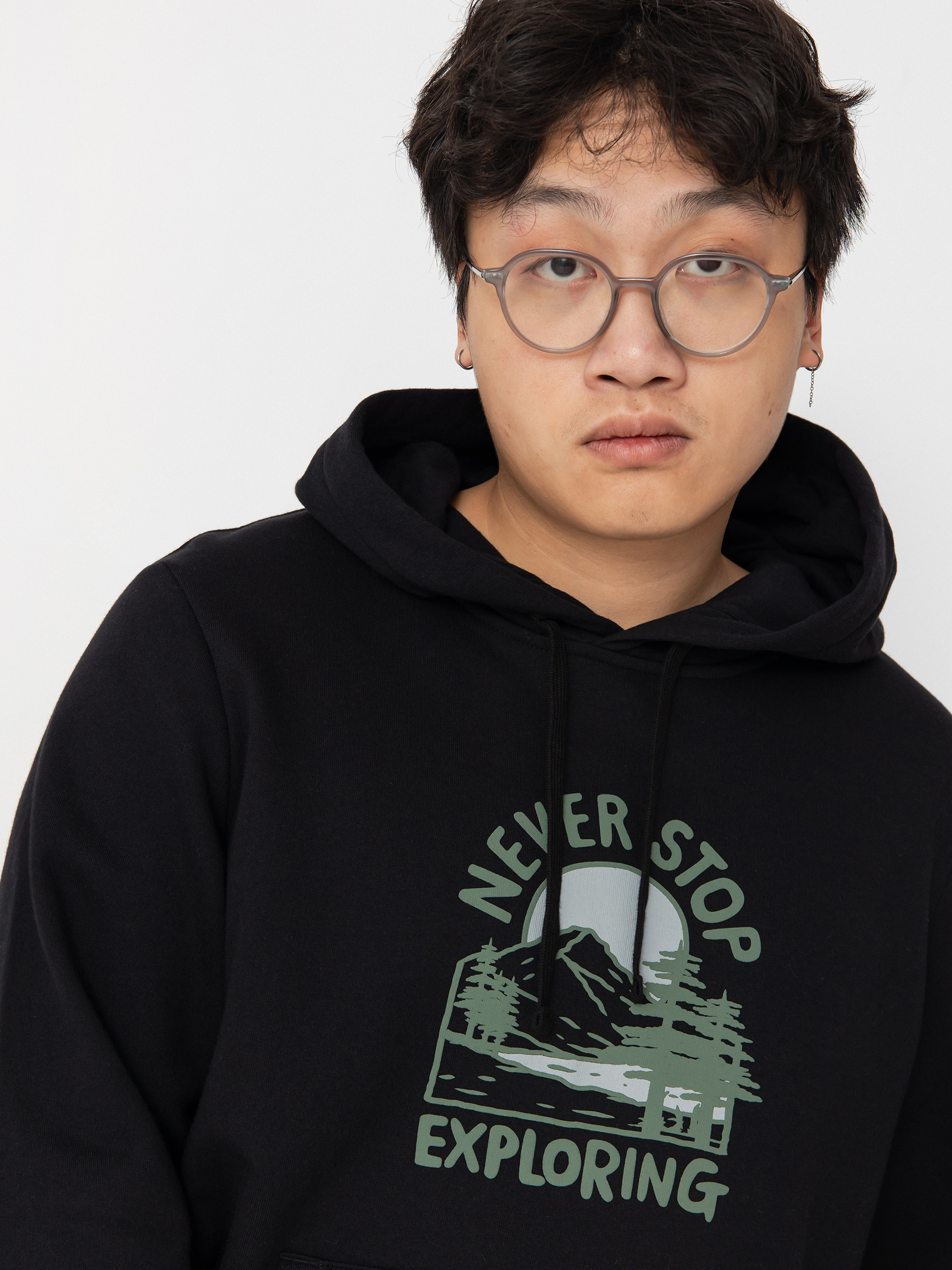 Mikina s kapucňou The North Face Outdoor Graphic HD (tnf black)