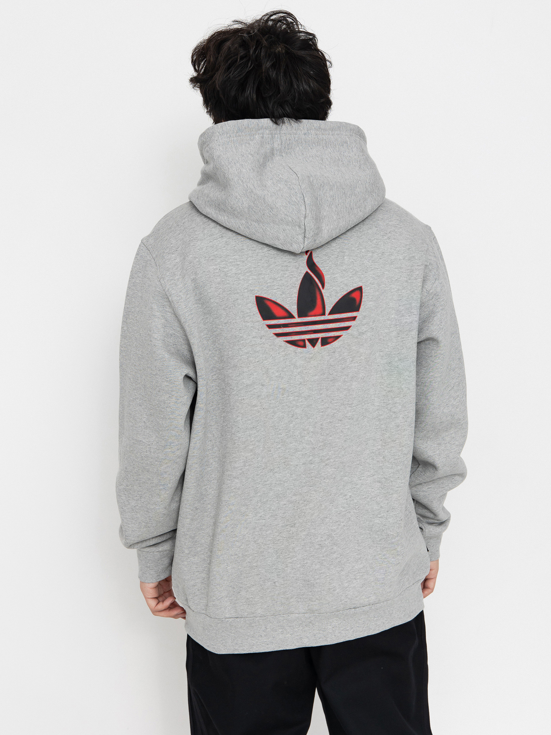 Mikina s kapucňou adidas Trf Trch HD (mgreyh/red)