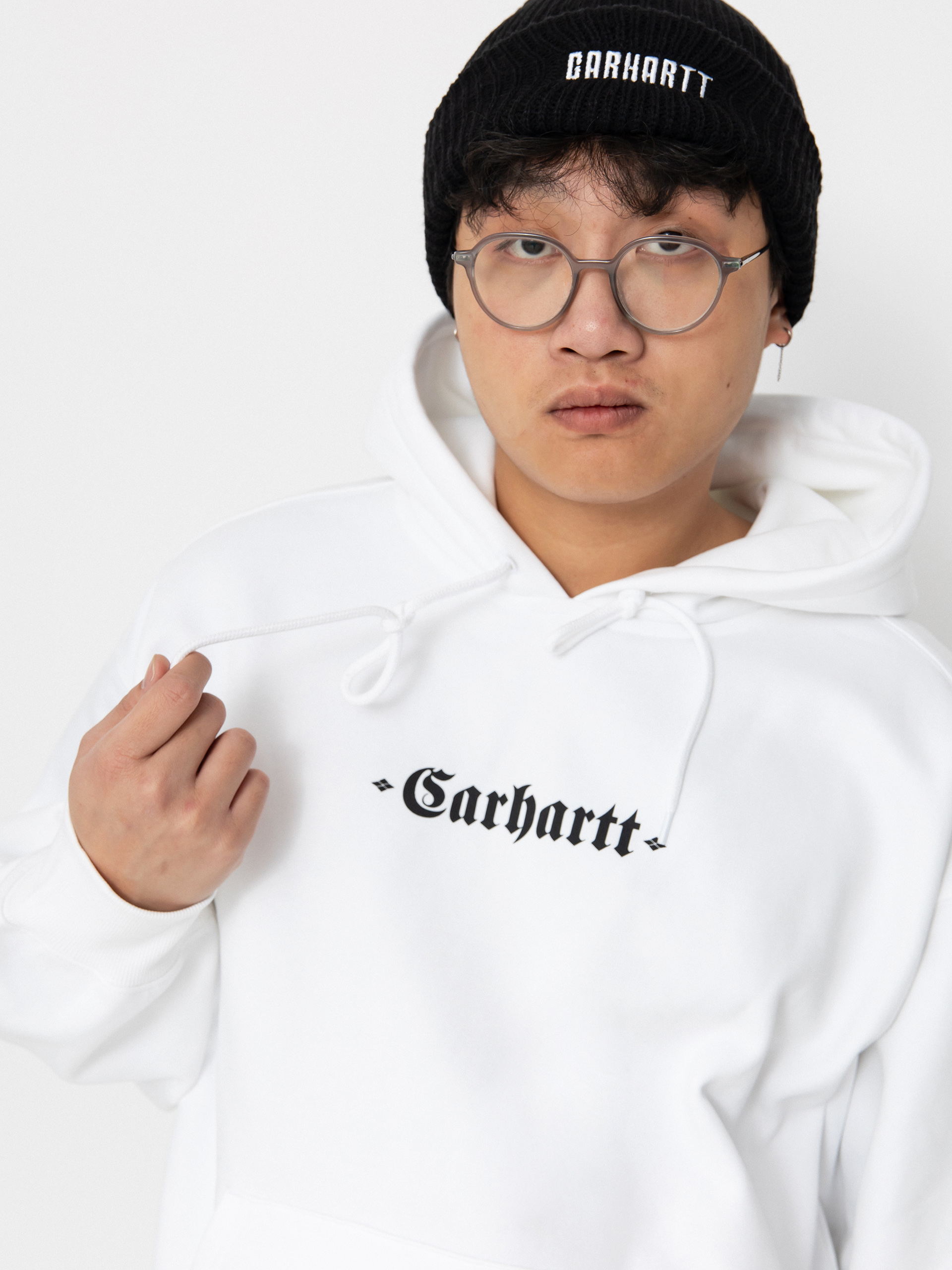 Mikina s kapucňou Carhartt WIP Greatest Hits HD (white/black)
