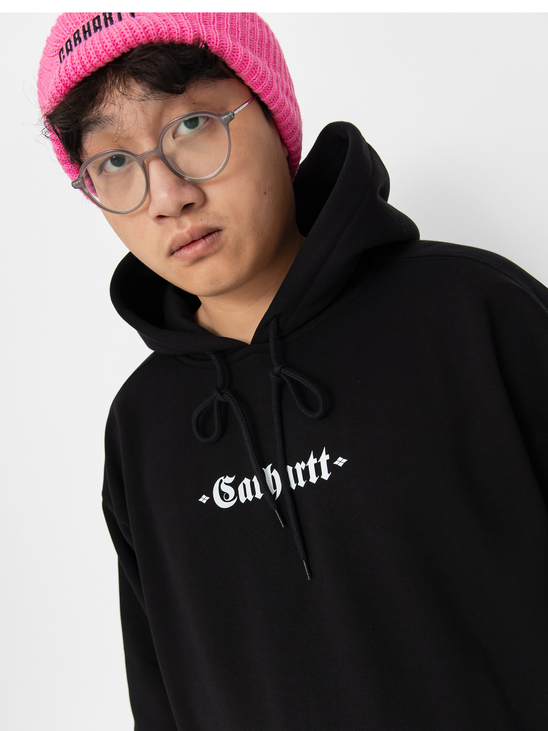 Mikina s kapucňou Carhartt WIP Greatest Hits HD (black/white)