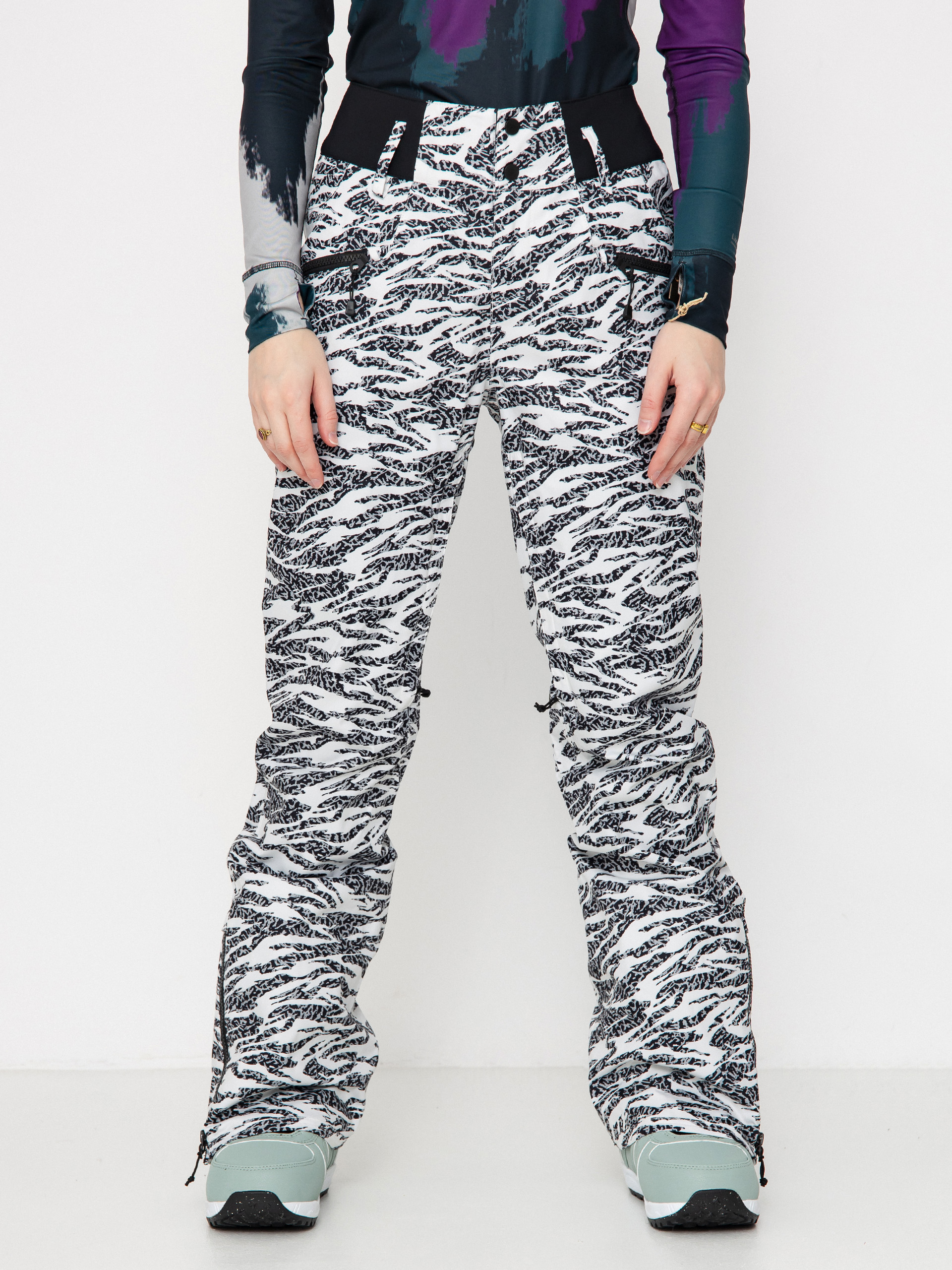 Snowboardovu00e9 nohavice Burton Marcy High Rise High Stretch Wmn (zebra camo)