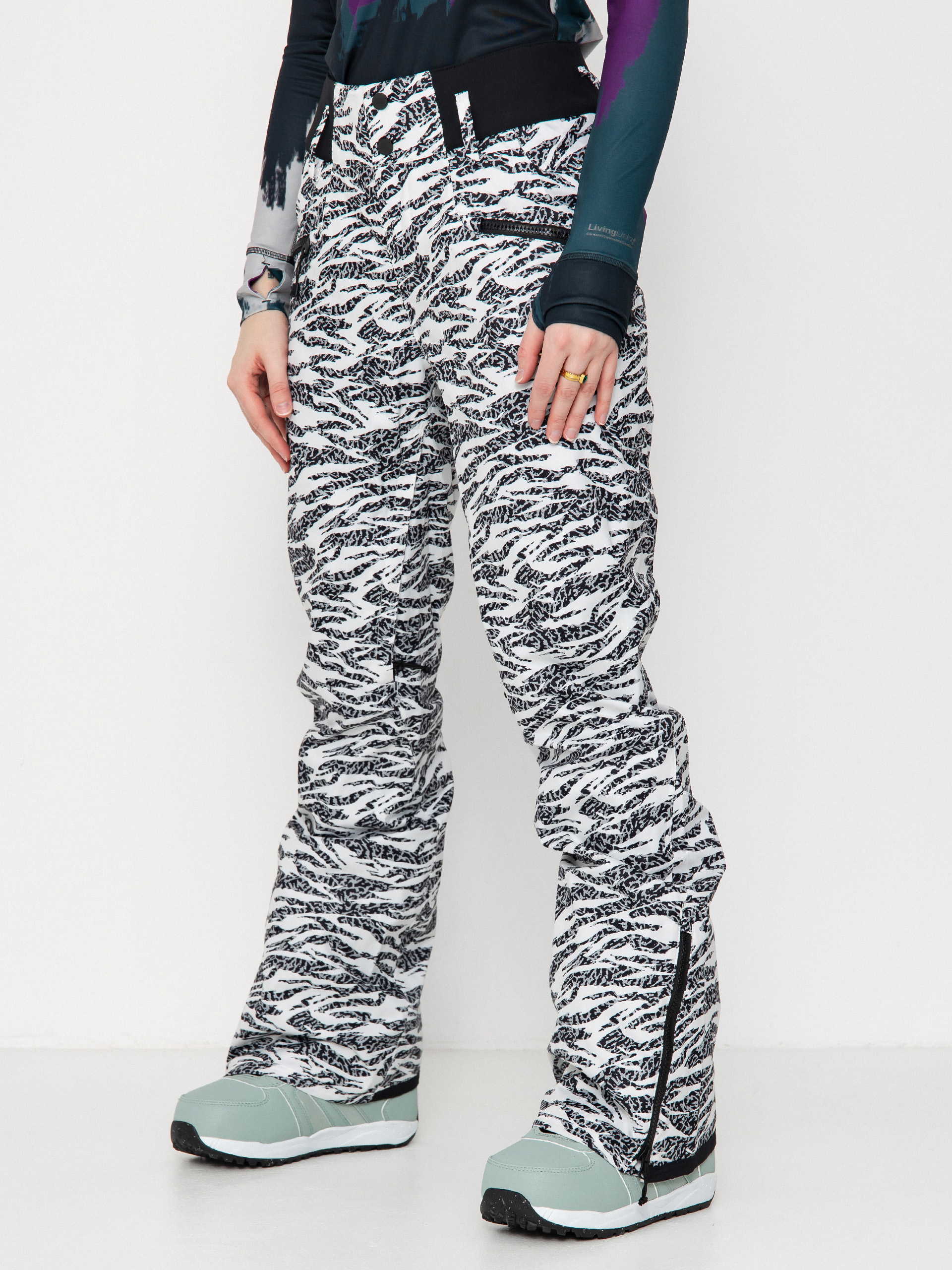 Dámske Snowboardové nohavice Burton Marcy High Rise High Stretch (zebra camo)