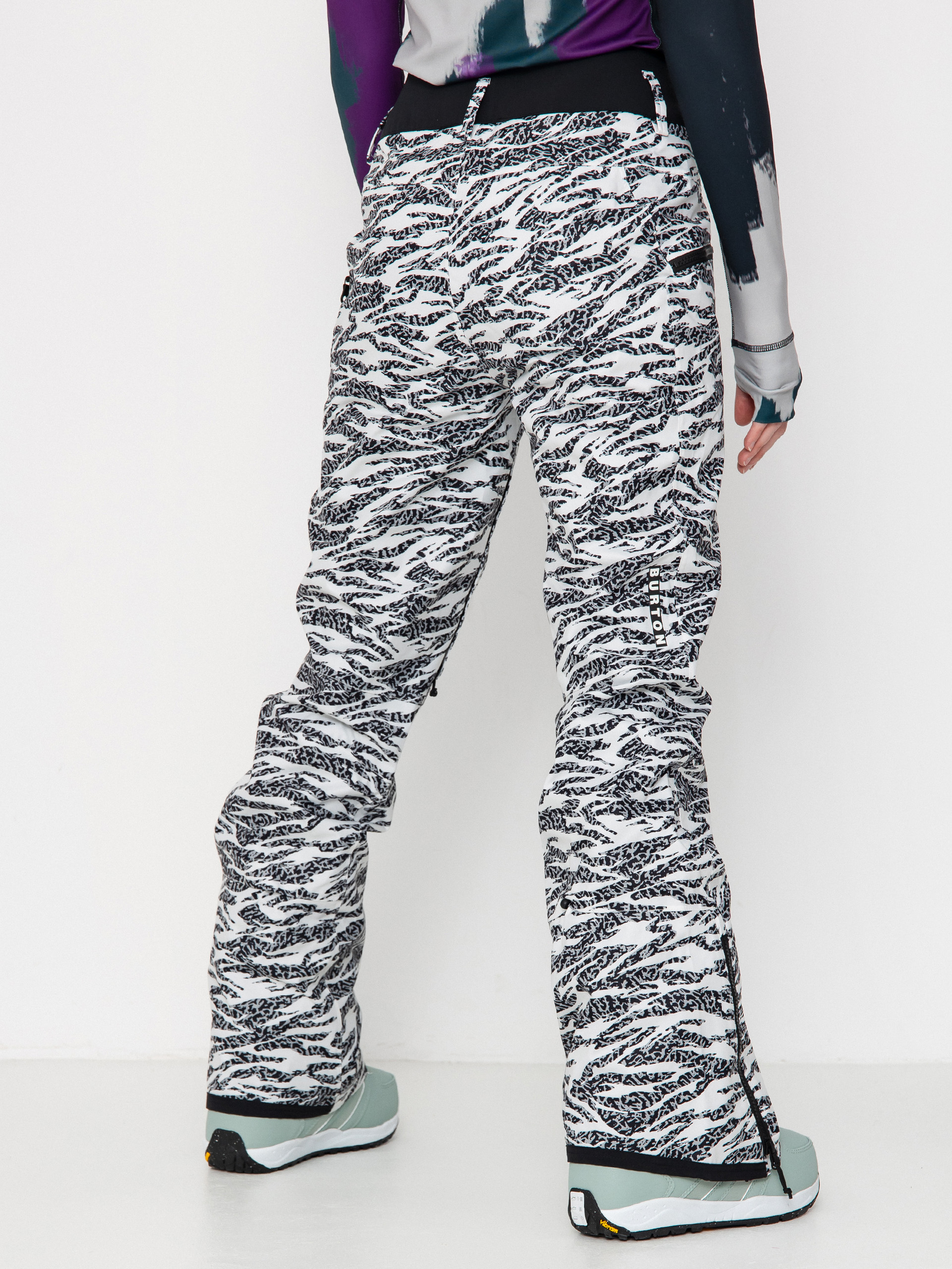 Dámske Snowboardové nohavice Burton Marcy High Rise High Stretch (zebra camo)