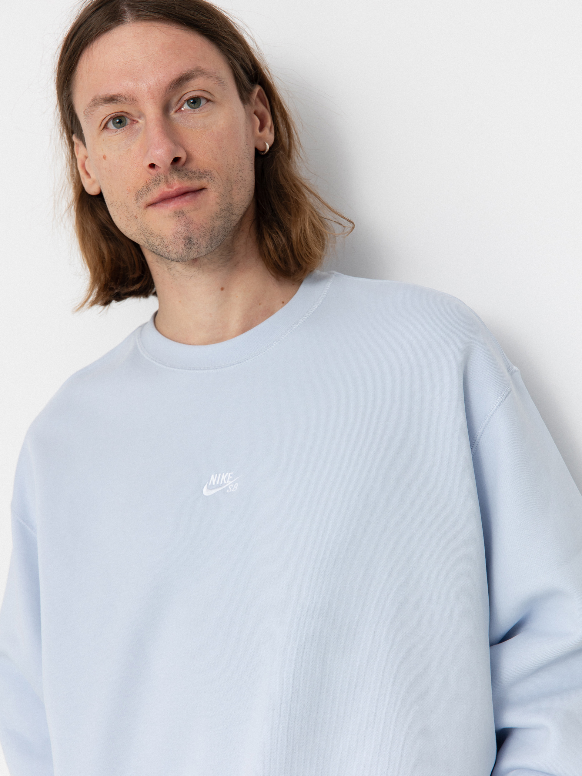 Mikina Nike SB Essential Logo Crew (football grey/white)